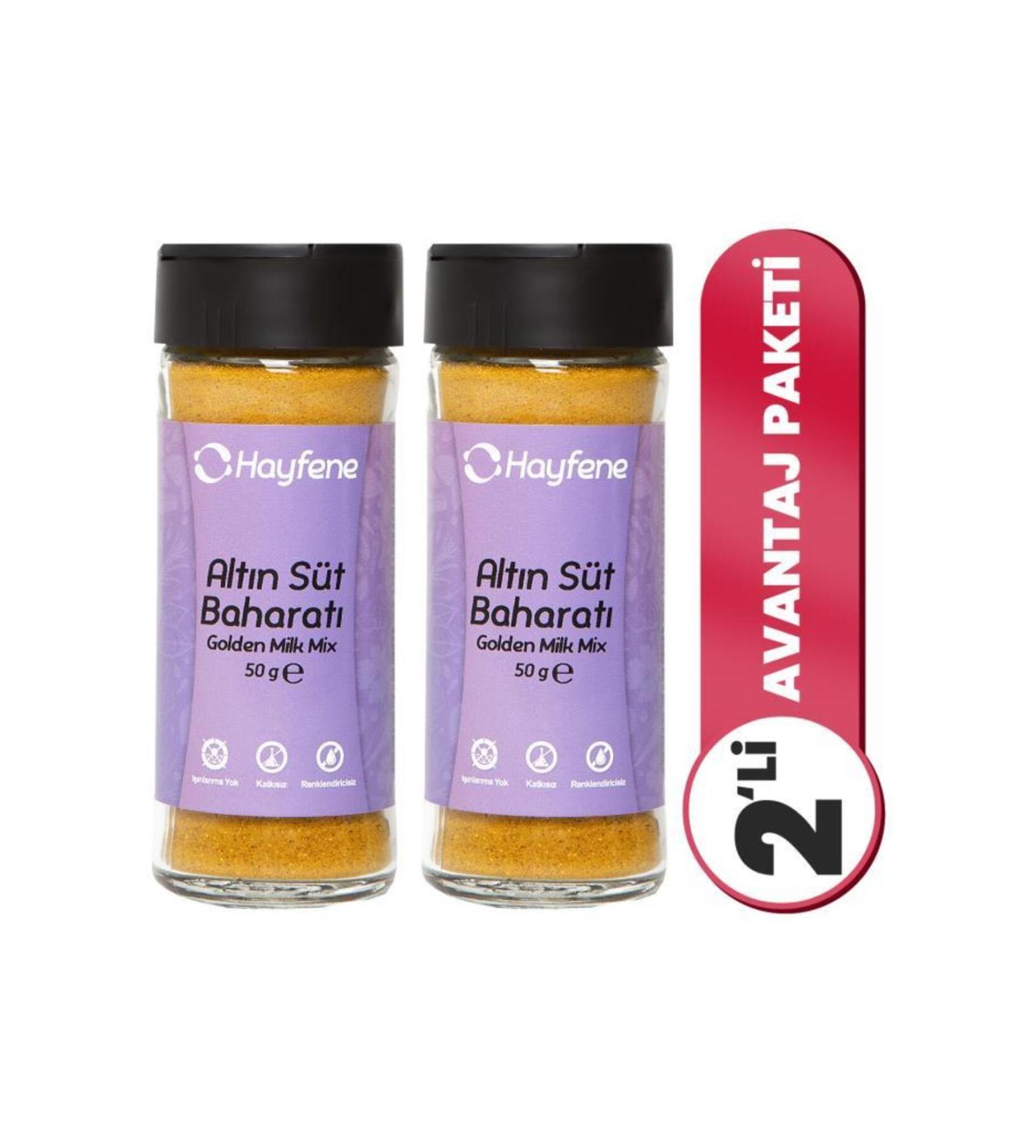 Hayfene 2-Piece Golden Milk Spice Mix 50 Gr Spice Set