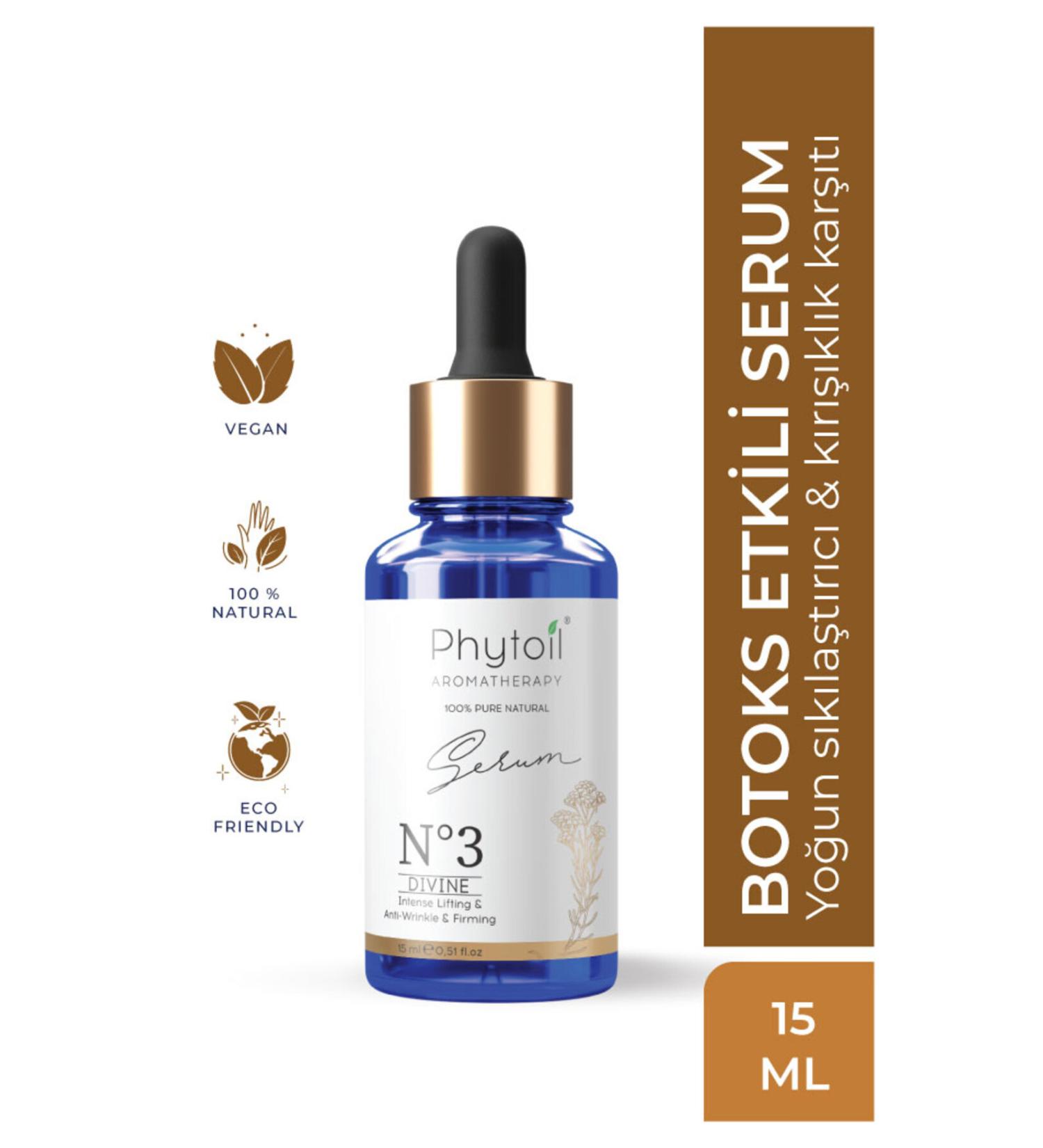phytoil Organic Botox Effective Intensive Firming Anti-Wrinkle Face Serum No 3 Serum Divine 15 ml - Buy Online on GoSupps.com