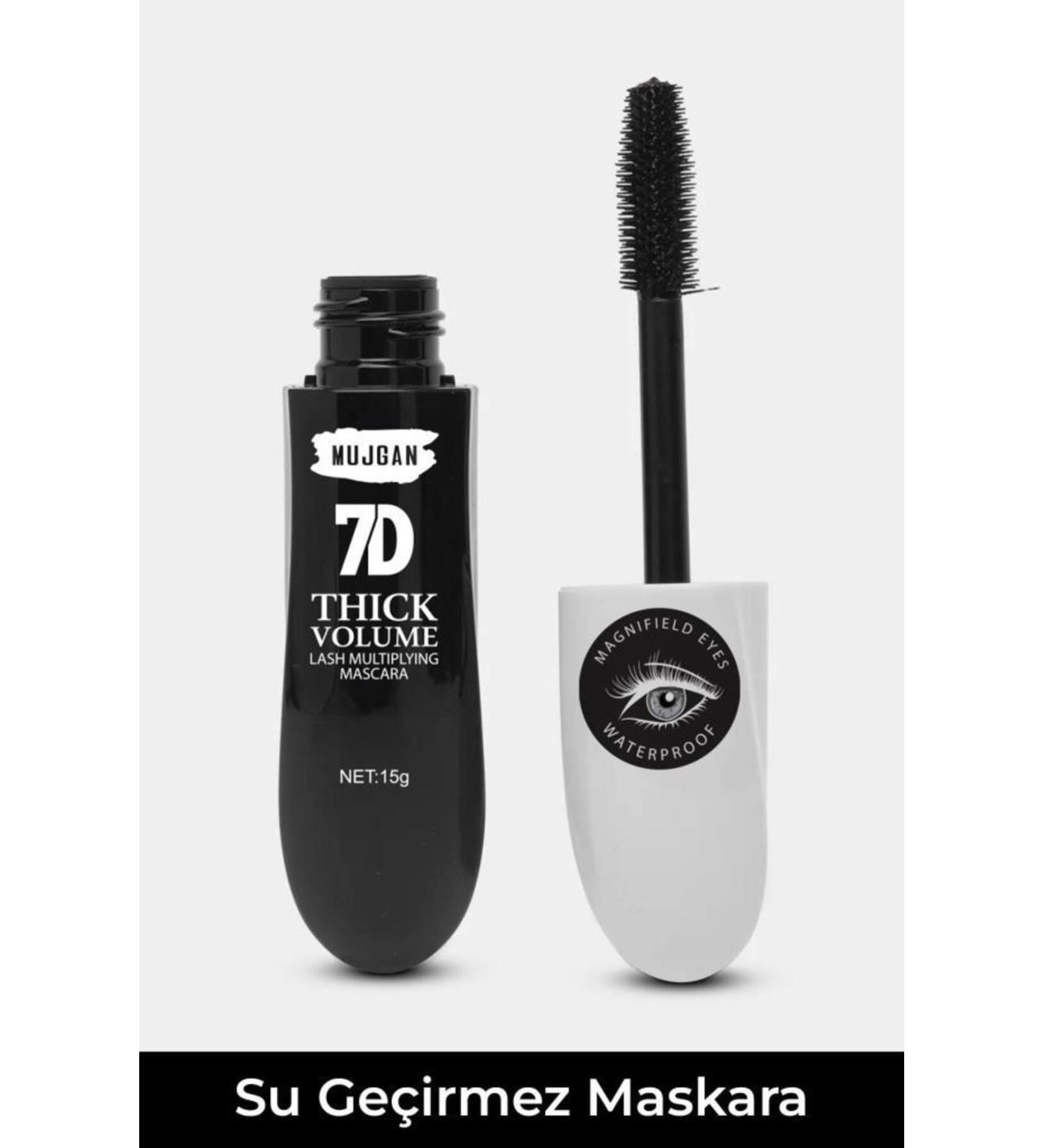 MUJGAN 7D Waterproof Mascara - Intense Volume and Long-Lasting Effect - Buy Online on GoSupps.com
