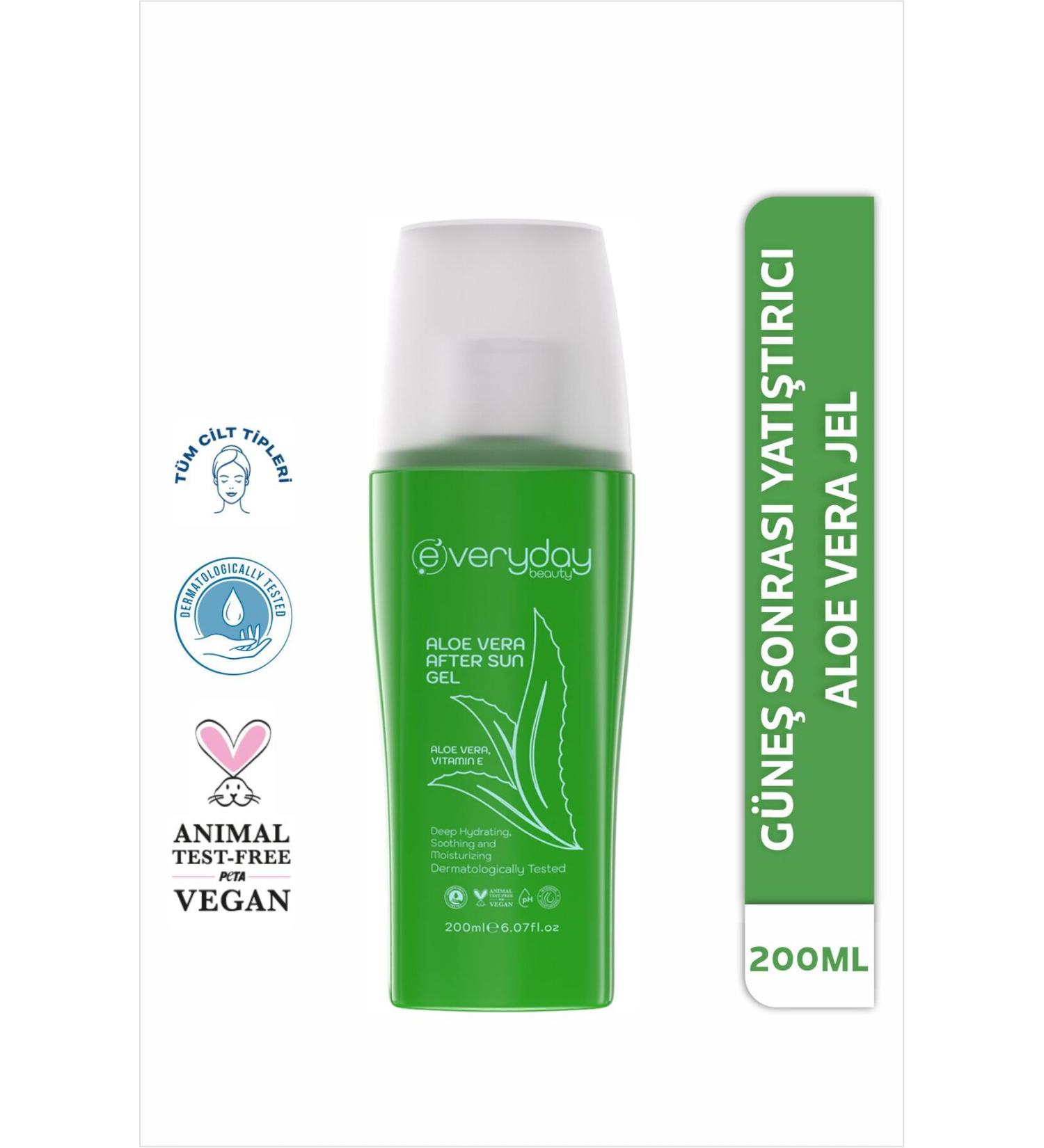 Everyday Beauty Aloe Vera After Sun Lotion 200ml Moisturizing Relaxing Soothing Effect - Buy Online on GoSupps.com