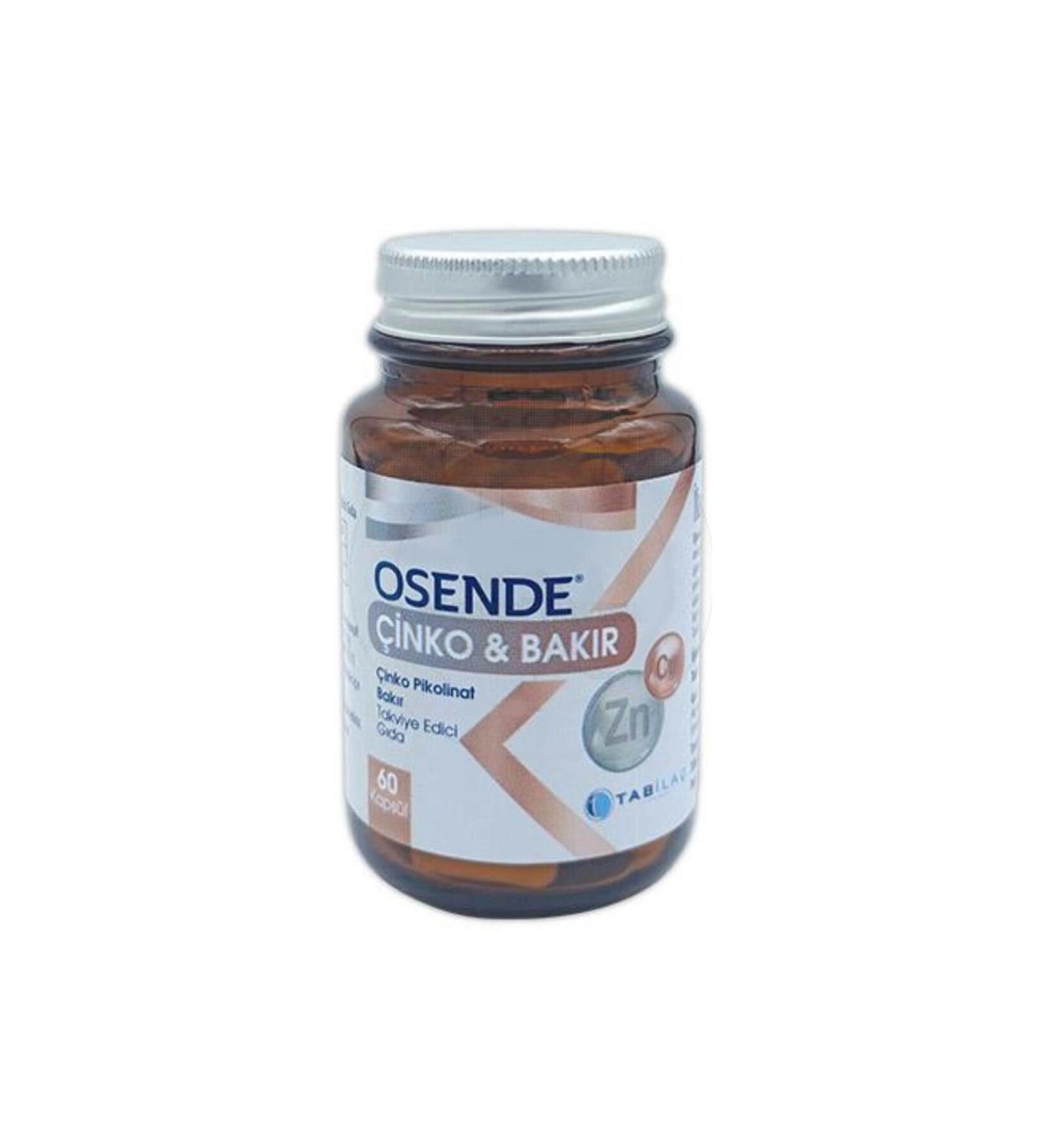 Osende Zinc & Copper Food Supplement 60 Capsules