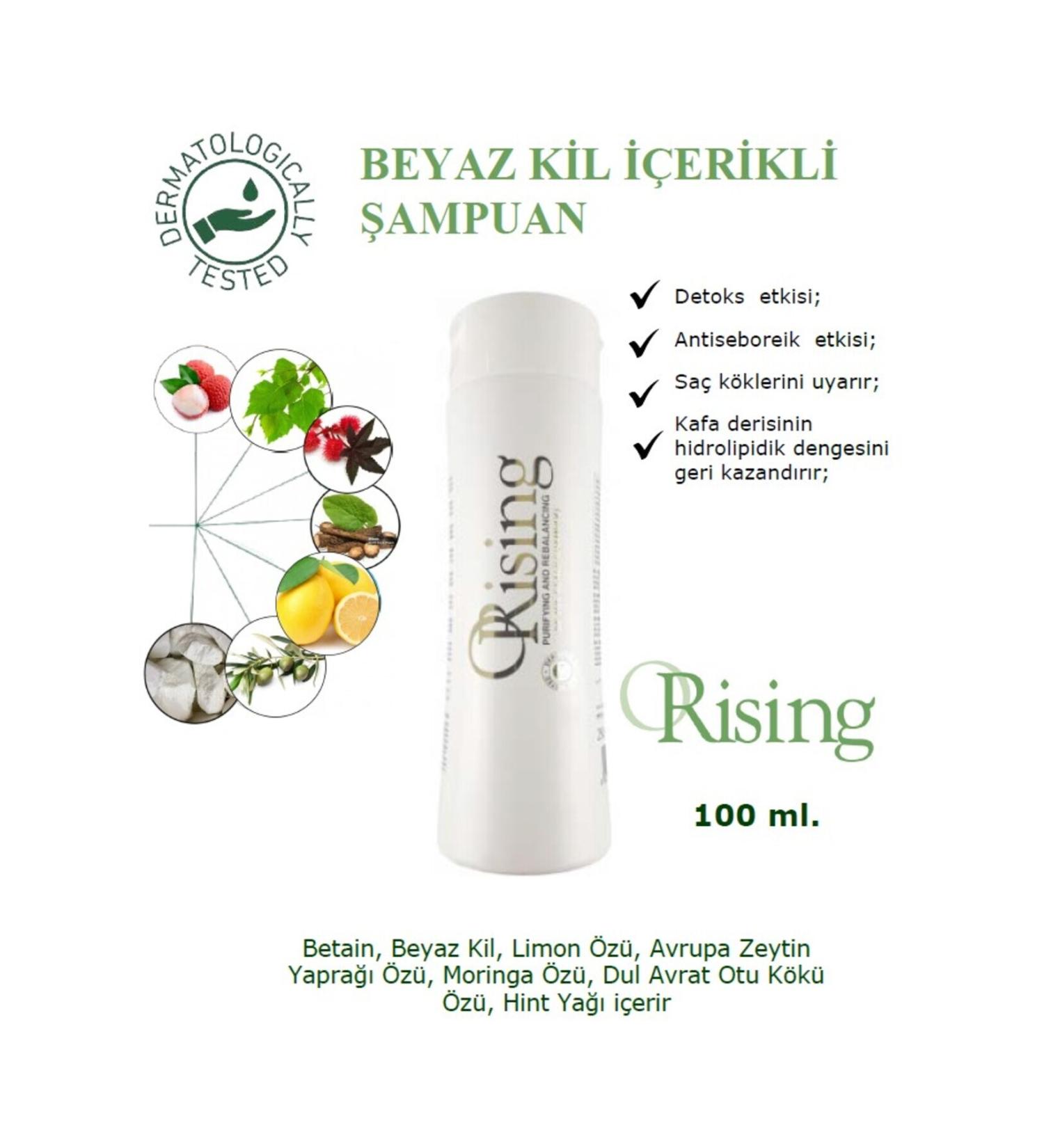 ORising Purifying And Rebalancing - Shampoo With White Clay 100 Ml. -1 Piece.