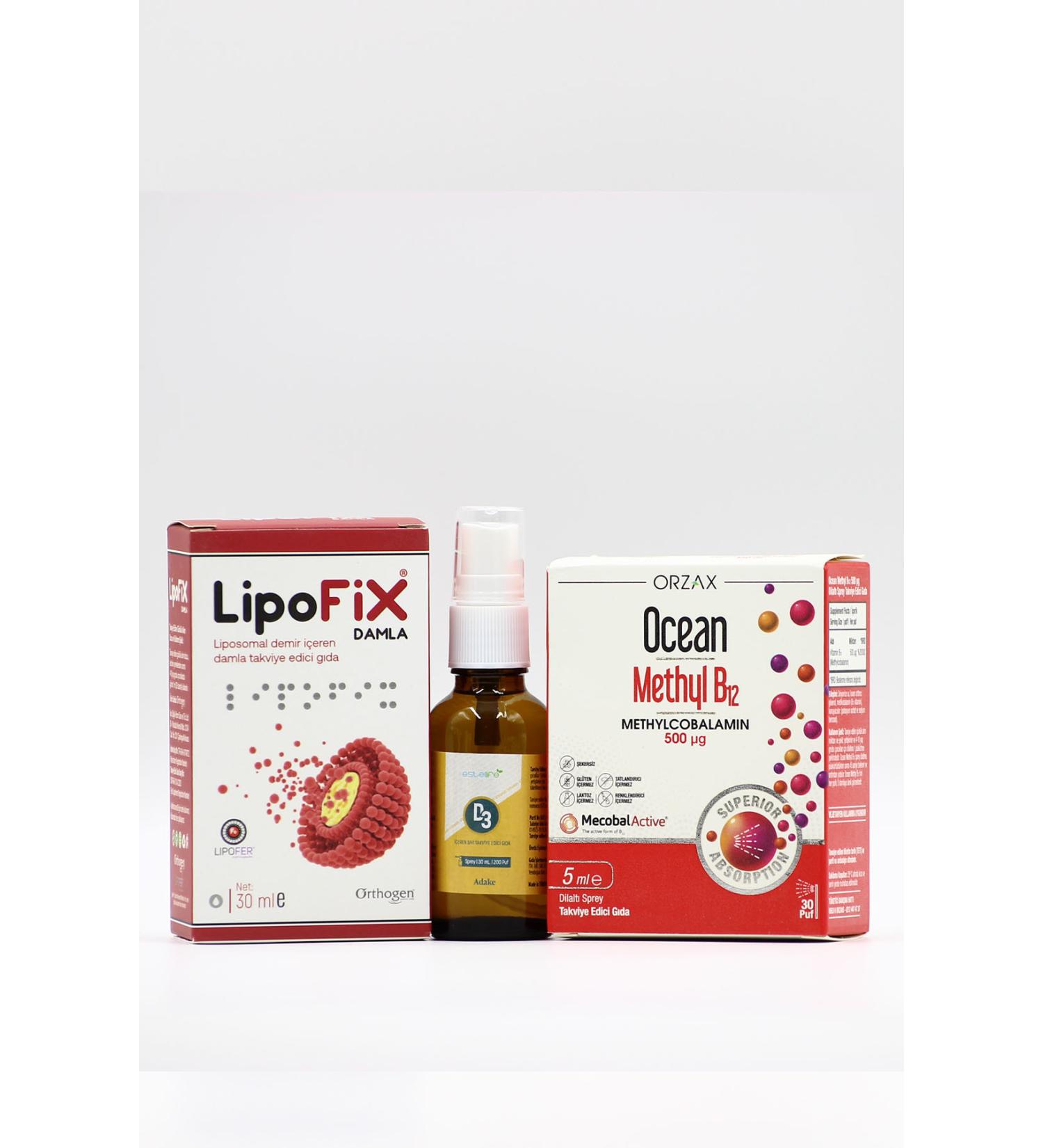 Ocean Vitamin Set for Children: B12 Spray D3 Spray and Iron Drops - Buy Online on GoSupps.com