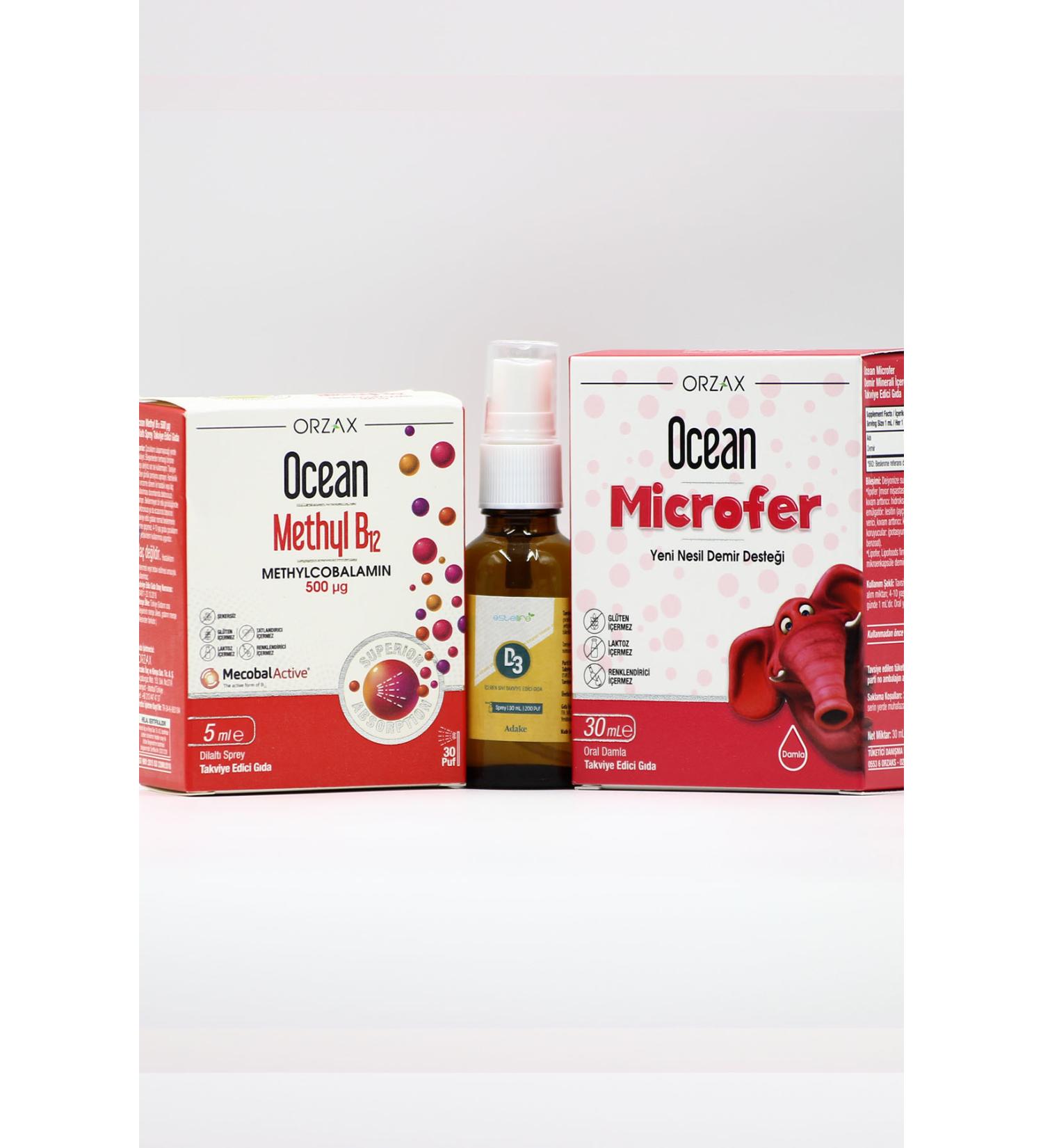Ocean Iron B12 D3 Vitamin Set for Children - Buy Online on GoSupps.com