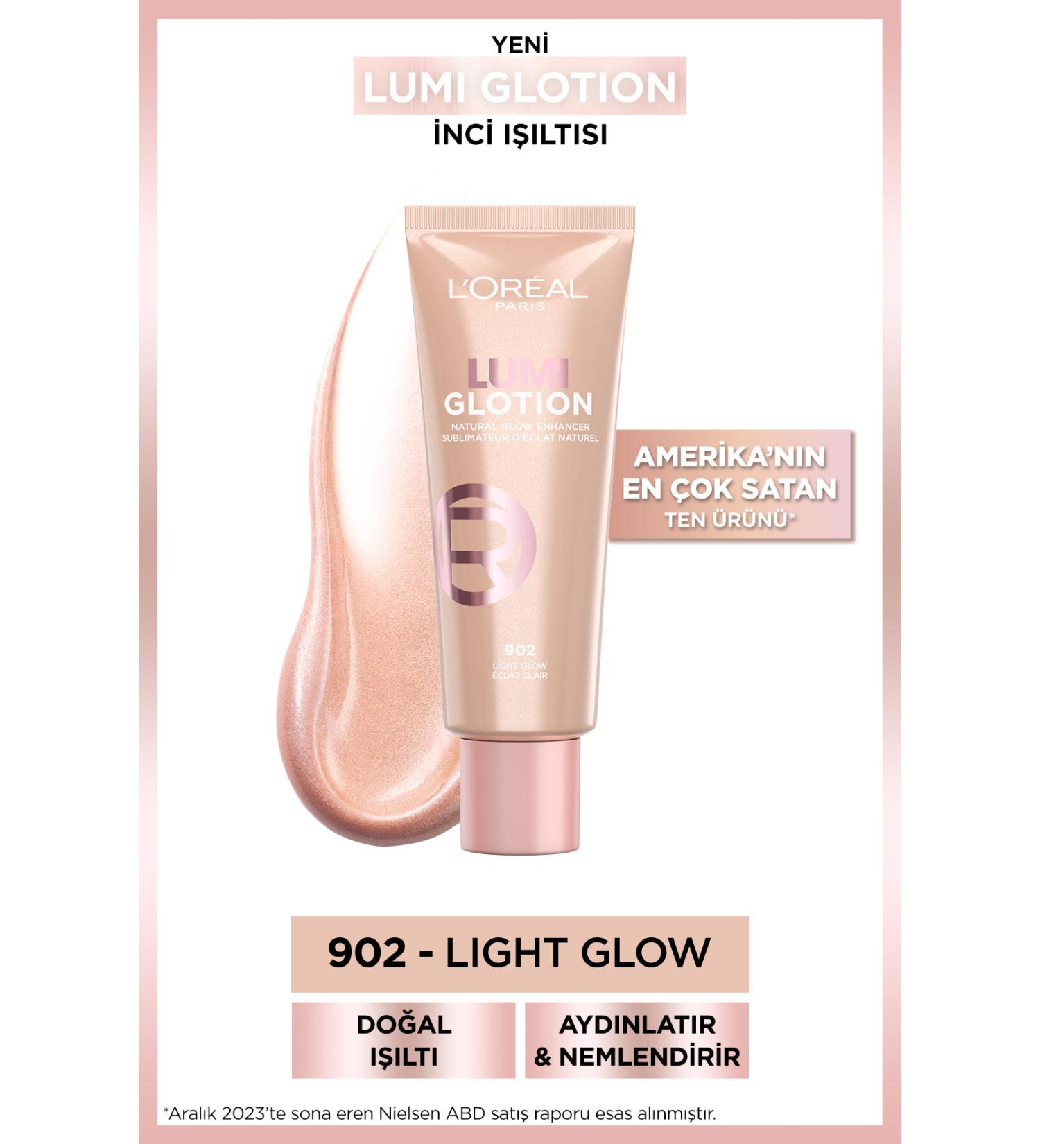 L'Oreal Paris Glotion All-in-one Natural Glow 902 - Light Glow 40 ml Highlighter Liquid Illuminator - Buy Online on GoSupps.com