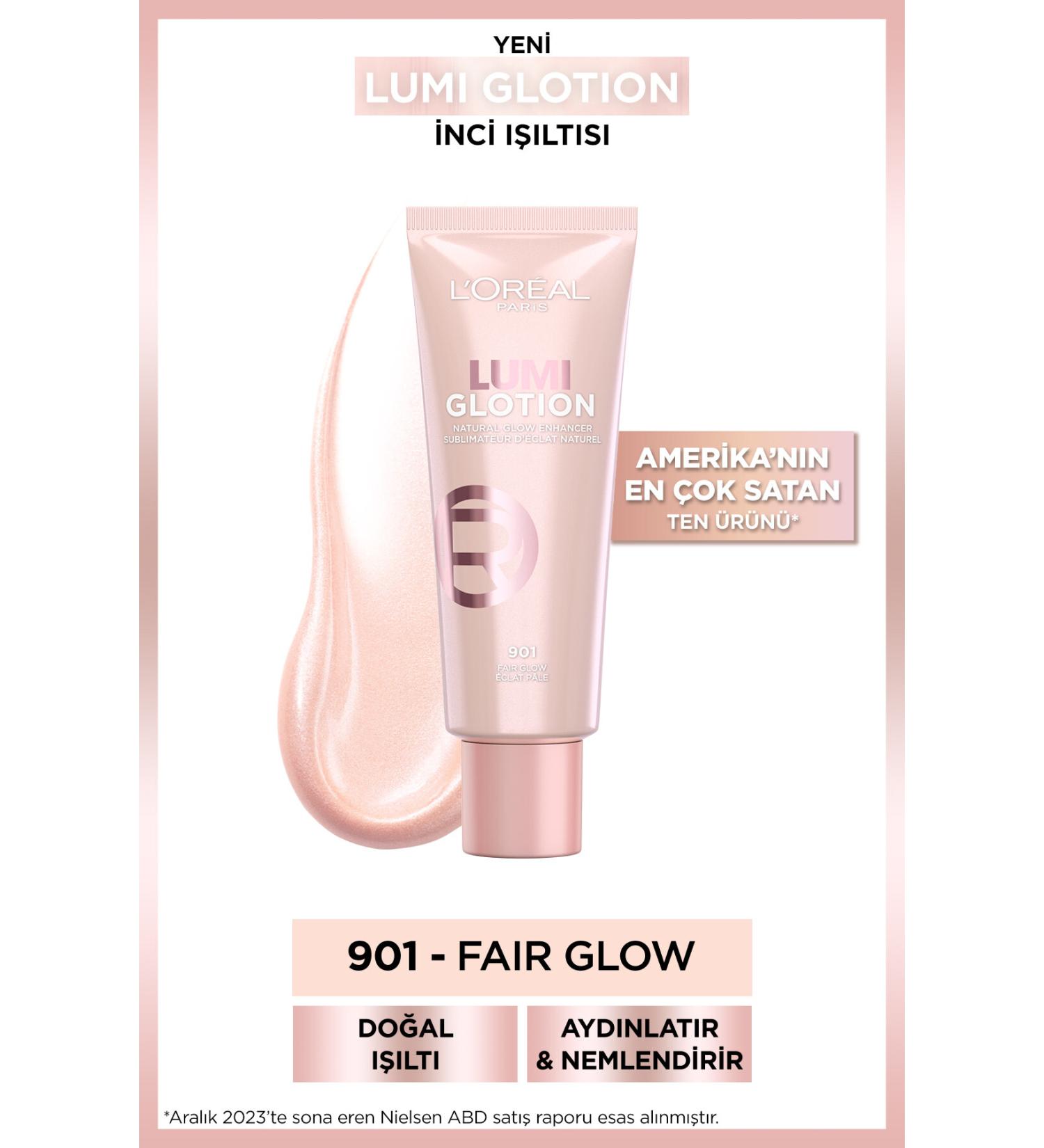 L'Oreal Paris Glotion All-in-one Natural Glow 901 - Fair Glow 40 ml Highlighter Liquid Illuminator - Buy Online on GoSupps.com
