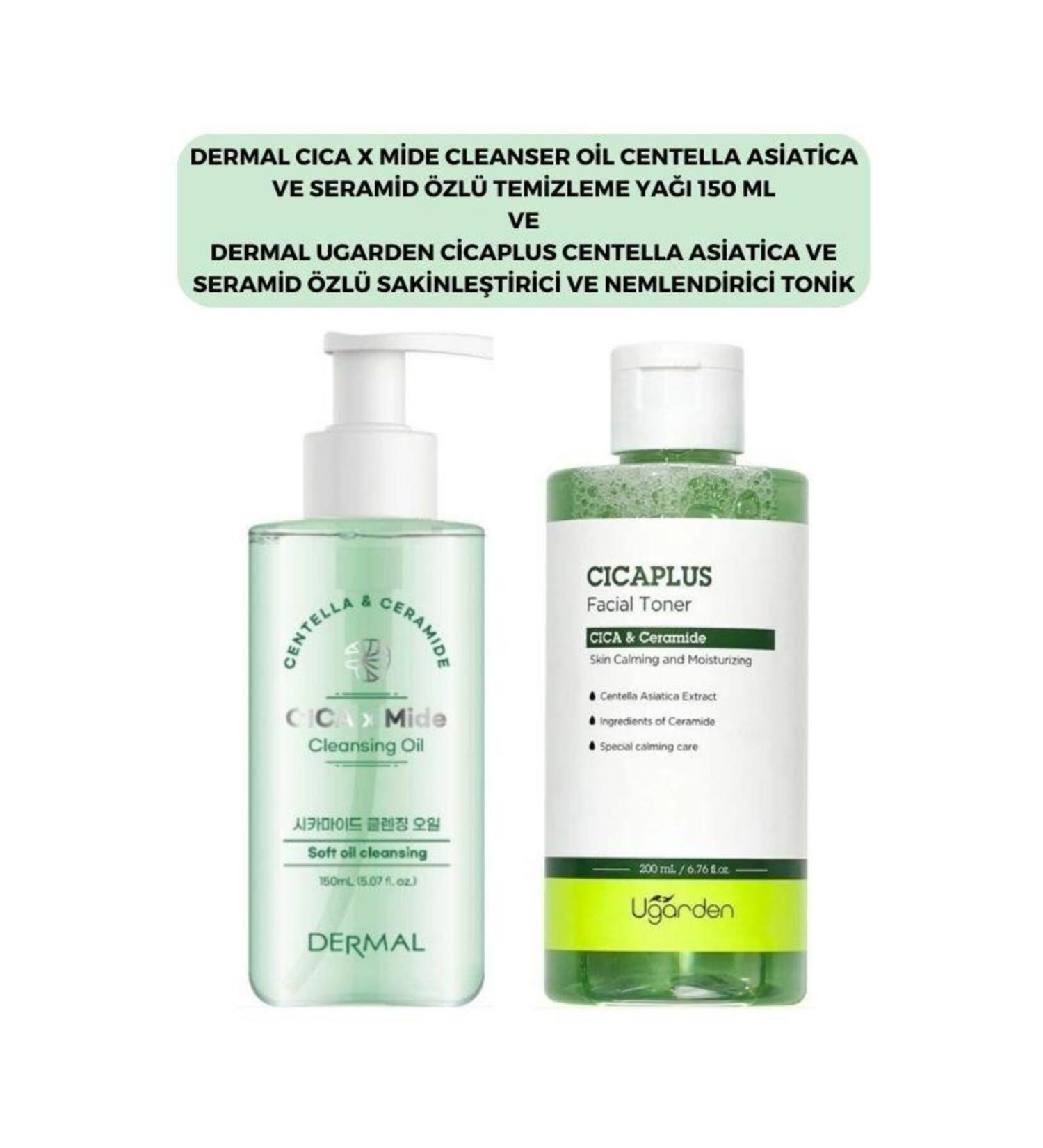 Dermal Cica X Stomach Centella Asiatica Extract Cleansing Oil and Ugarden Tonic