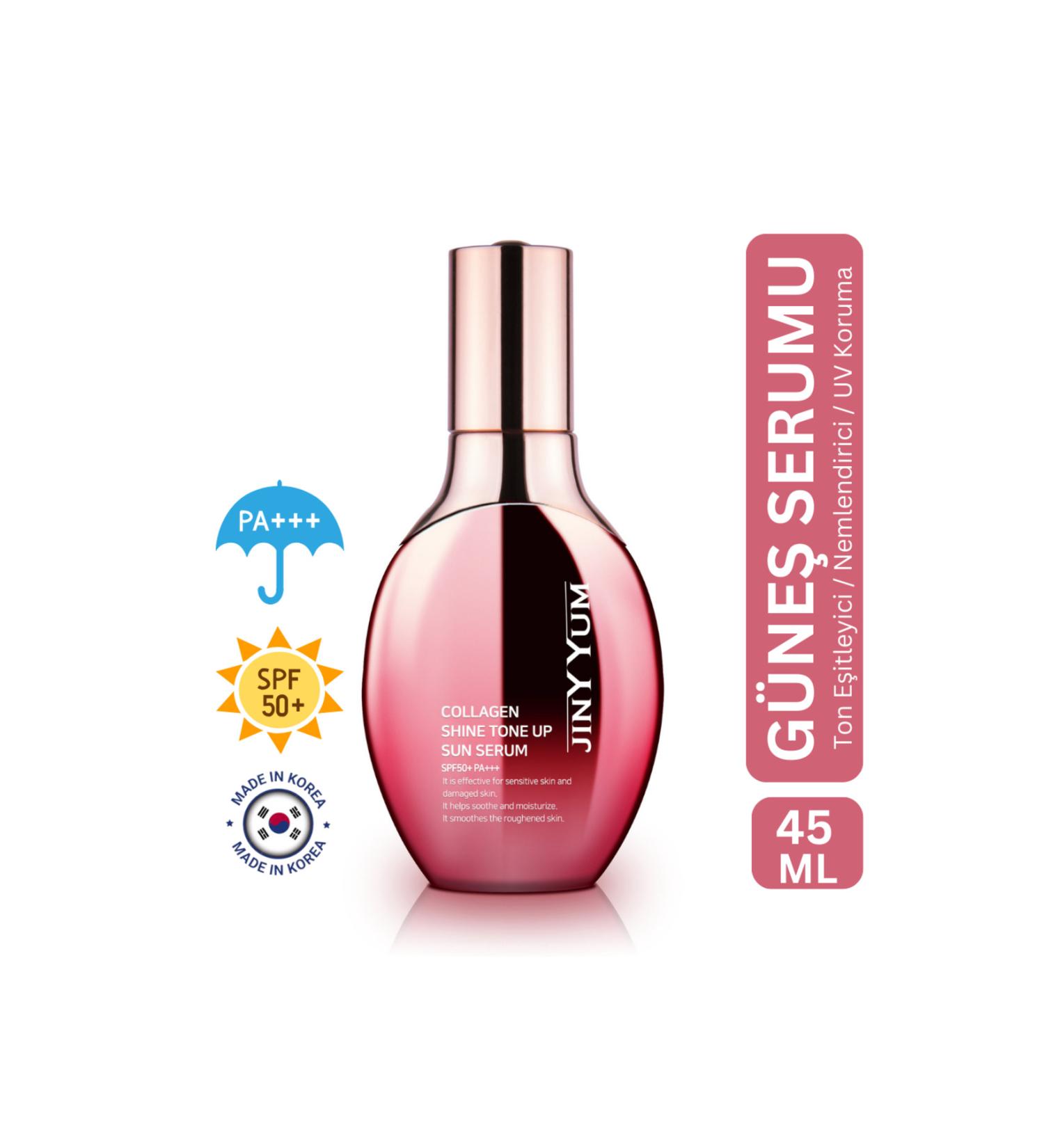 JINYYUM Tone-up Sun Serum Contains Glutathione and Collagen - Buy Online on GoSupps.com