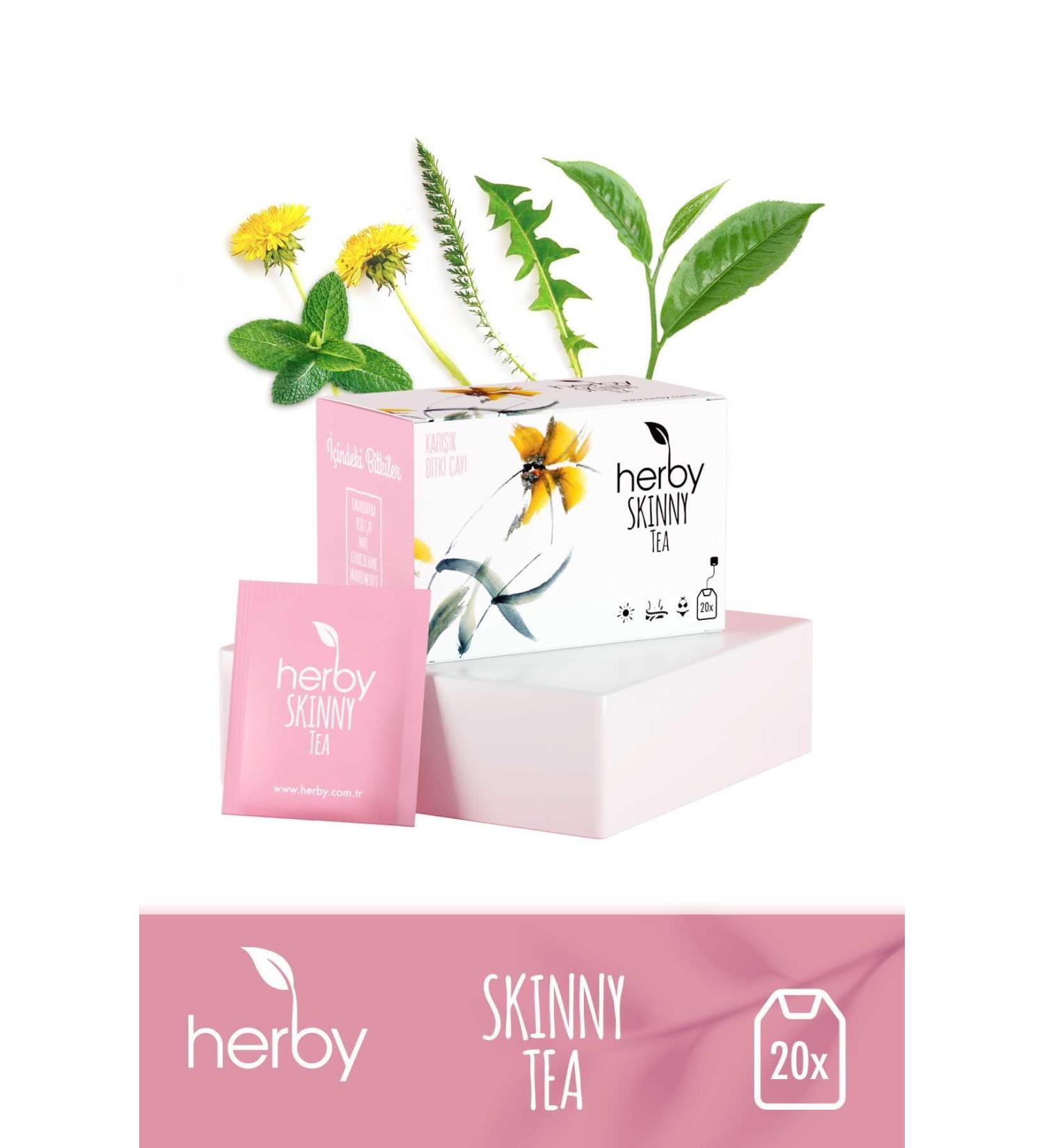 Herby Skinny Tea Diet Support Form Herbal Tea - Buy Online on GoSupps.com