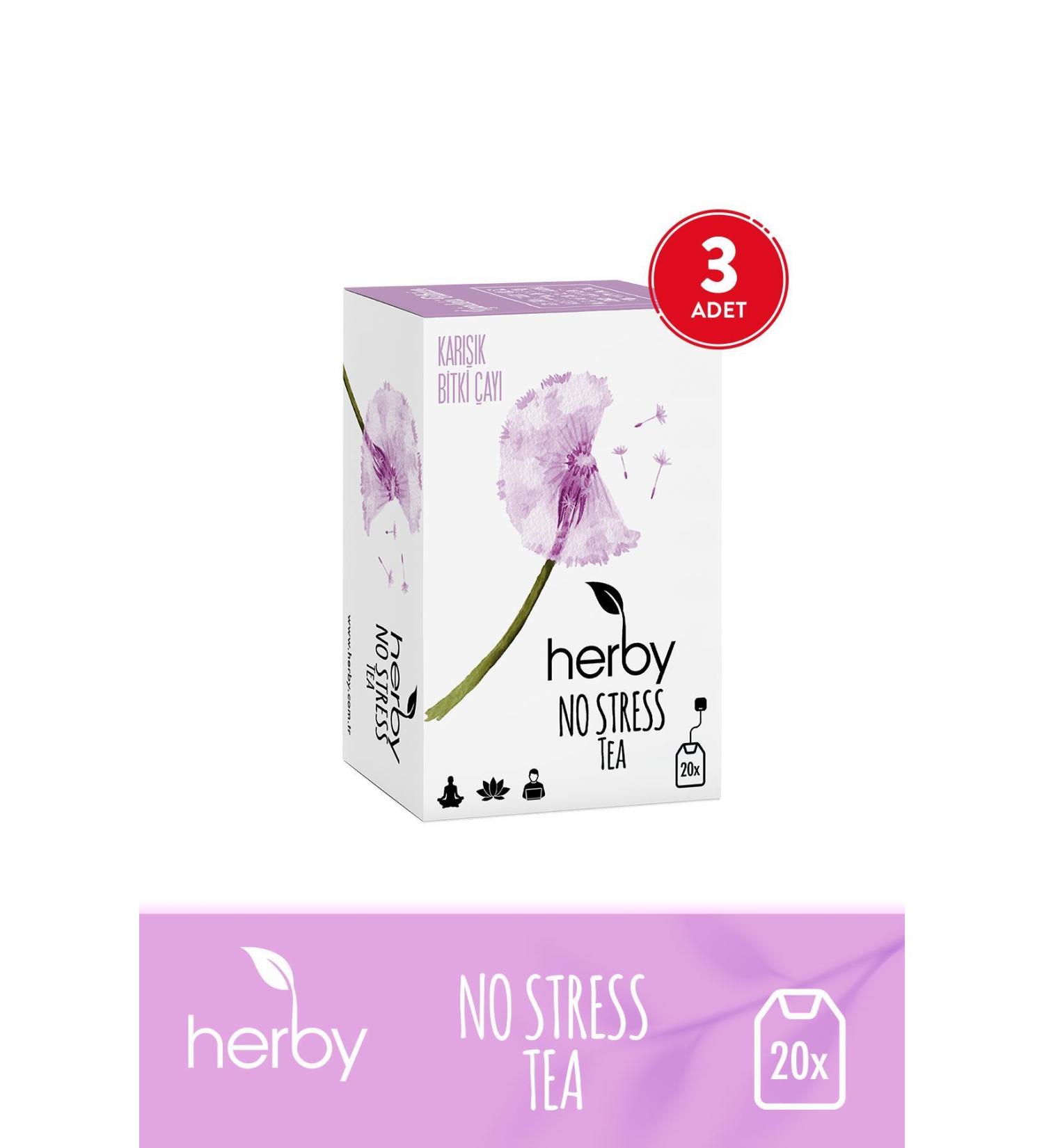 Herby No Stress Tea Relaxing Passionflower Herbal Tea 3 Pack - Buy Online on GoSupps.com