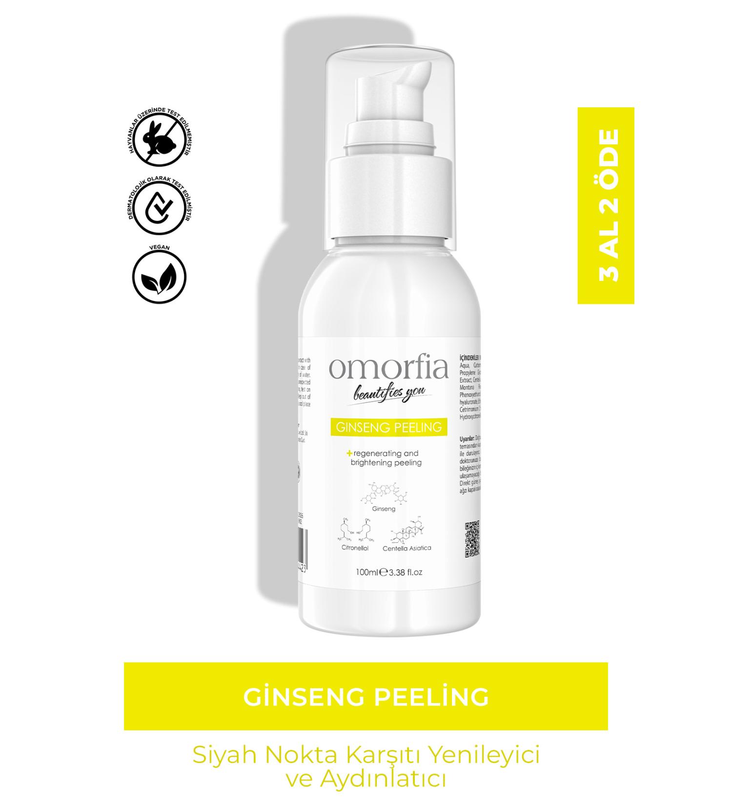 OMORFIA Red Korean Ginseng Extract Instant Dead Skin Removal Renewing Brightening Peeling 100 ml - Buy Online on GoSupps.com