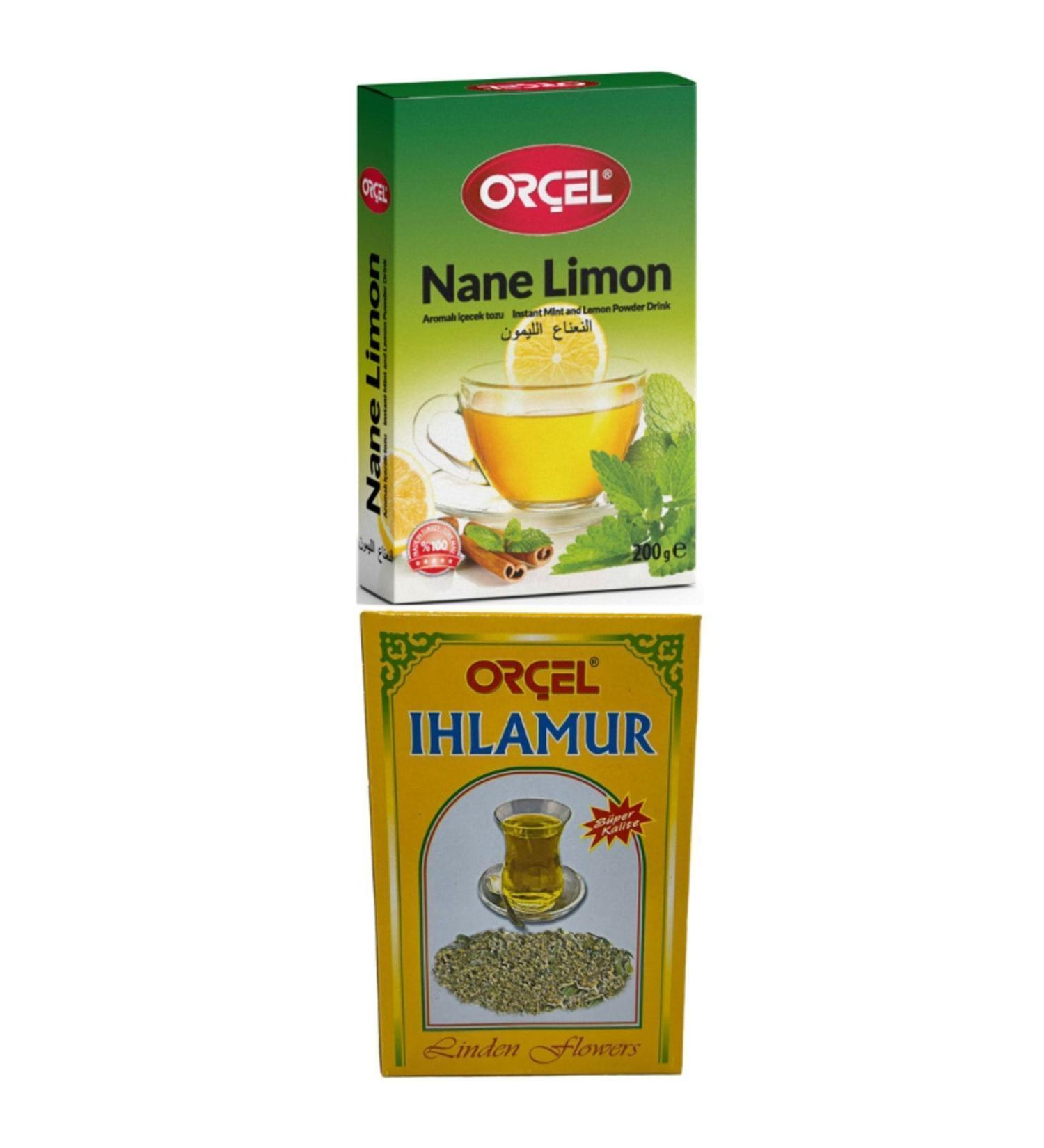 OR EL Mint Lemon 200gr Linden 30gr Set Flavored Drink Powder Oralet Tea