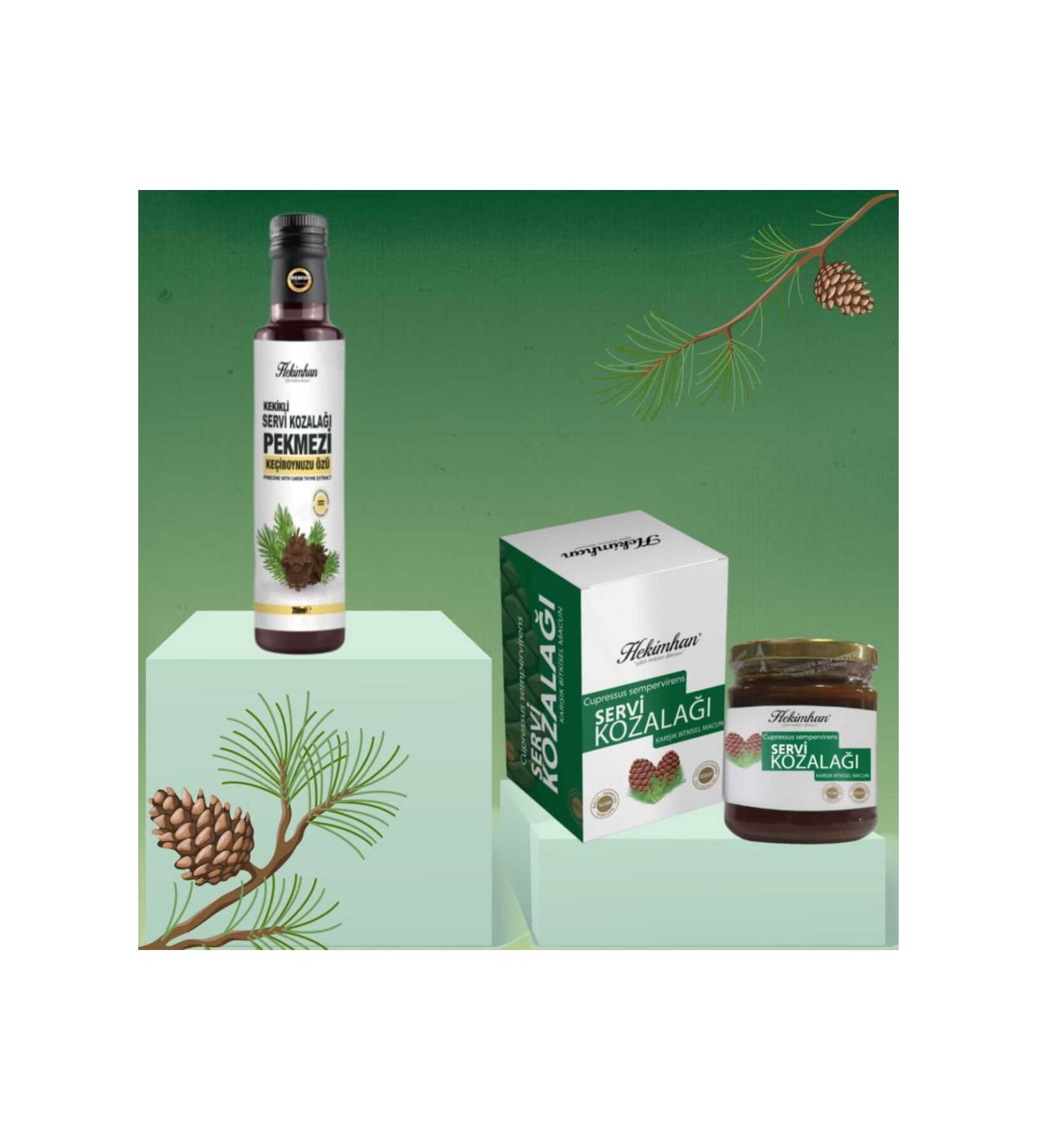 The Solution is Here Cypress Cone Paste 240 gr + Cypress Cone Molasses with Thyme Carob Extract 350 gr