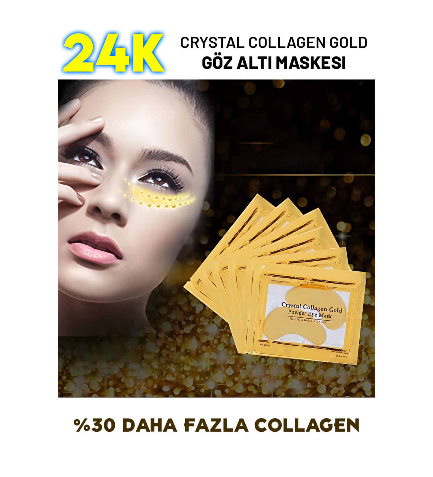 Obenimstore 24K Gold Collagen Crystal Moisturizing Under Eye Mask Dark Circles Wrinkles and Anti-Aging - Buy Online on GoSupps.com
