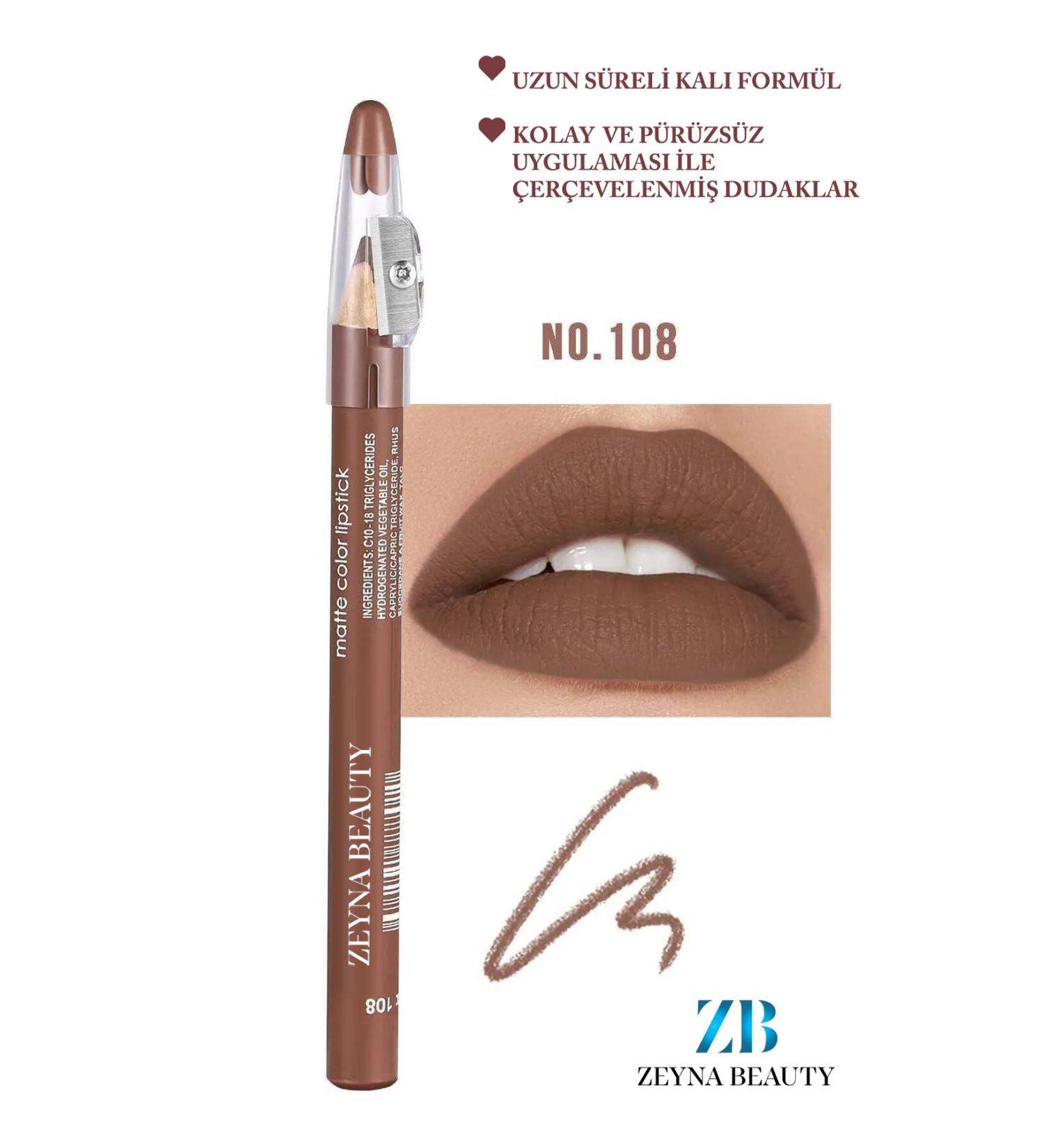 ZEYNABEAUTY Jumbo Lipliner Waterproof -Matte Jumbo Lipliner Waterproof
