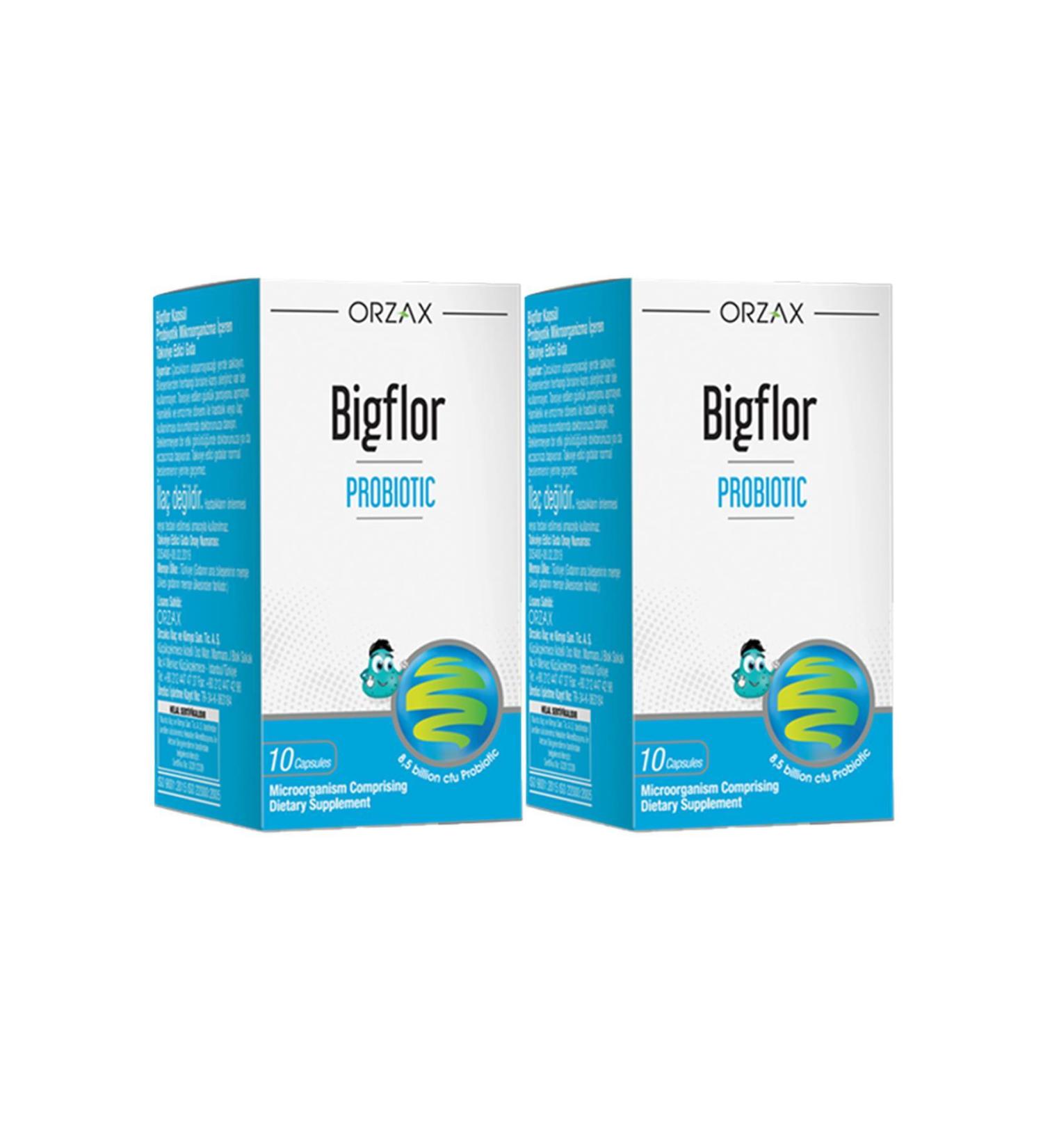 Orzax Bigflor Probiotic 10 Capsules 2 Pieces