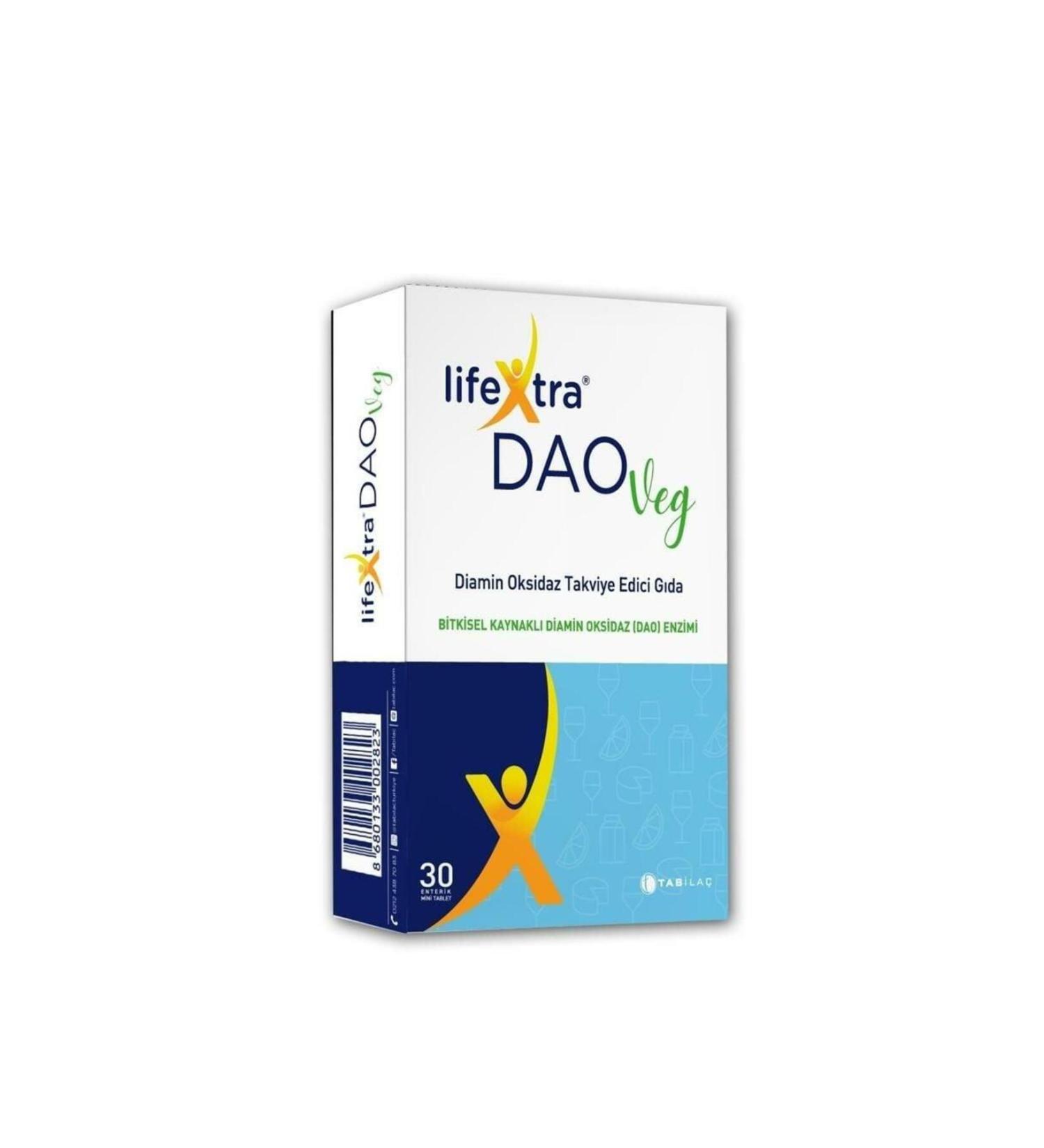 Tab Pharmaceuticals Lifextra Dao Veg 30 Tablets