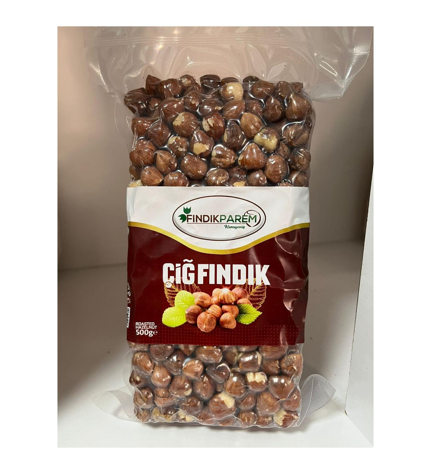 F nd kparem NATURAL (RAW) HAZELNUT 500 GR VACUUM