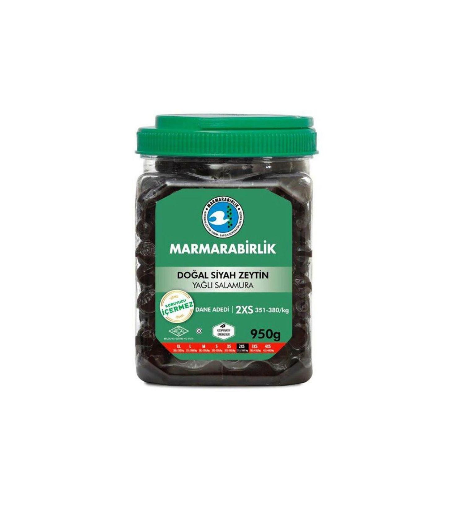 Marmarabirlik Elite Black Olives 950 Gr. (351-380)