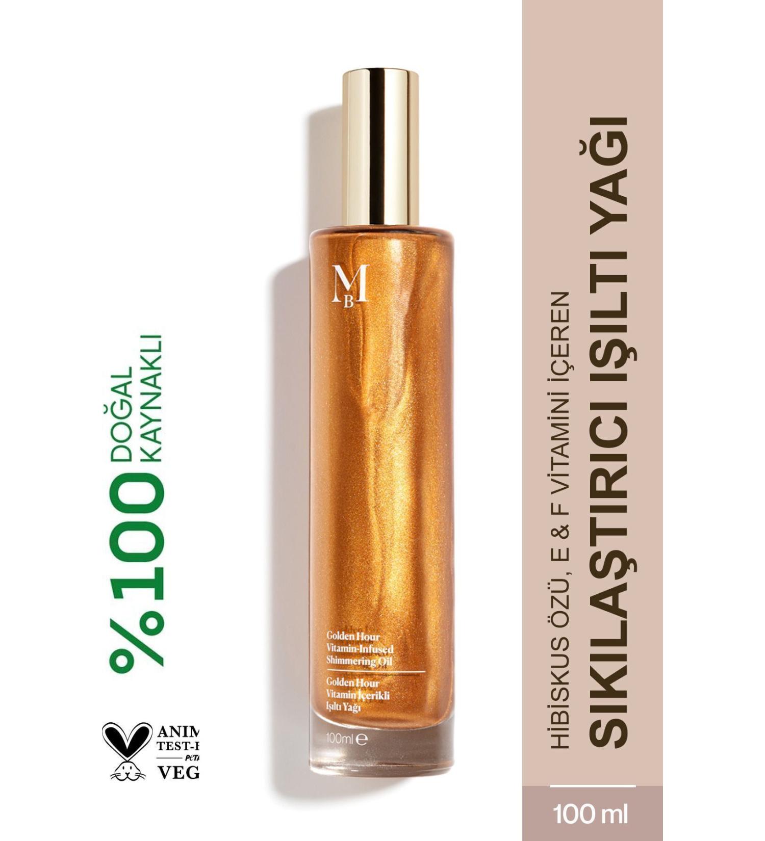 M SBAH E Golden Hour Vitamin Content Shiny Hair and Body Oil 100 ml