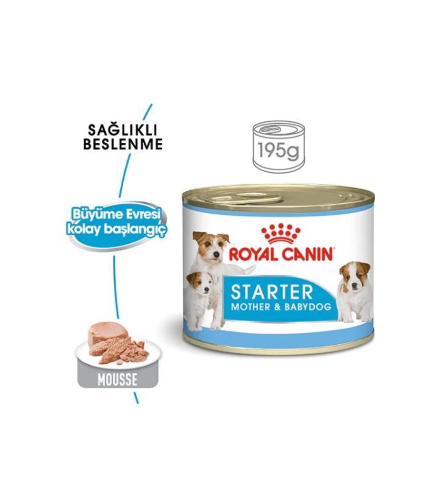 Royal Canin Starter Mousse Puppy Canned Food 195 Gr X 12 Pieces - Buy Online on GoSupps.com
