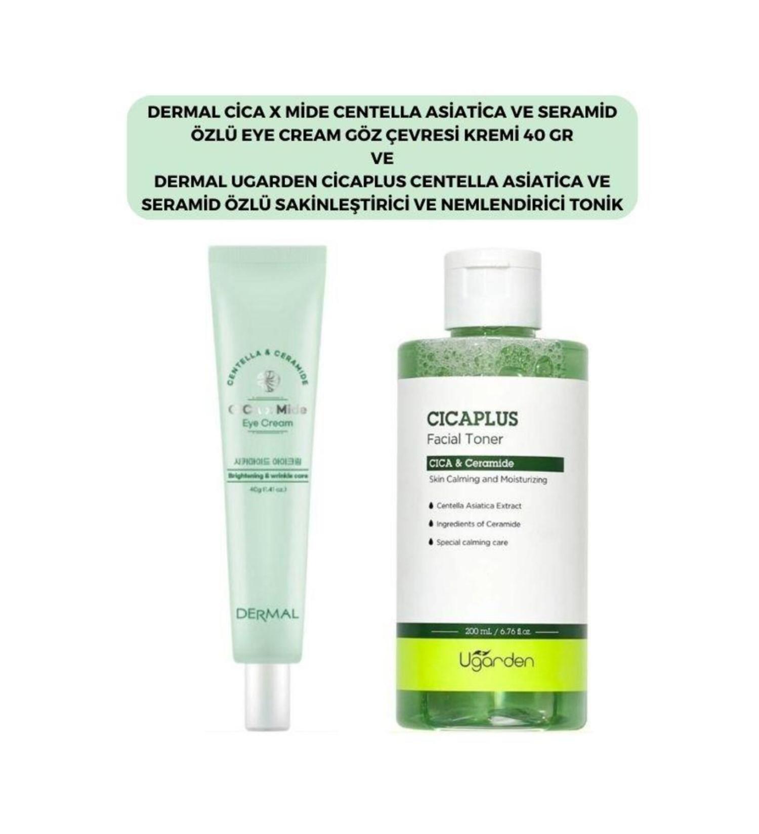 Dermal C ca X Mide Centella Asiatica Essence Eye Contour Cream and Ugarden Tonic