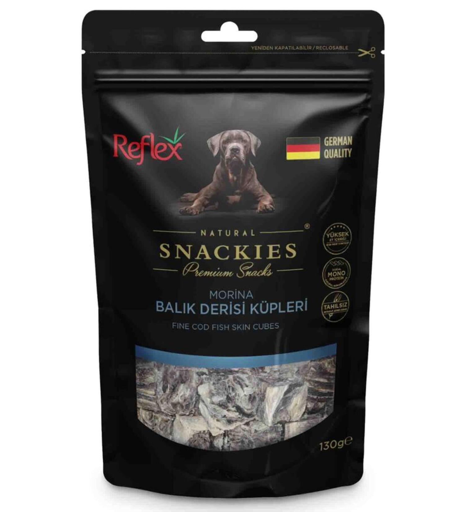 Reflex Snackies Cod Fish Skin Cubes Dog Treat 170 Gr. Rft-131