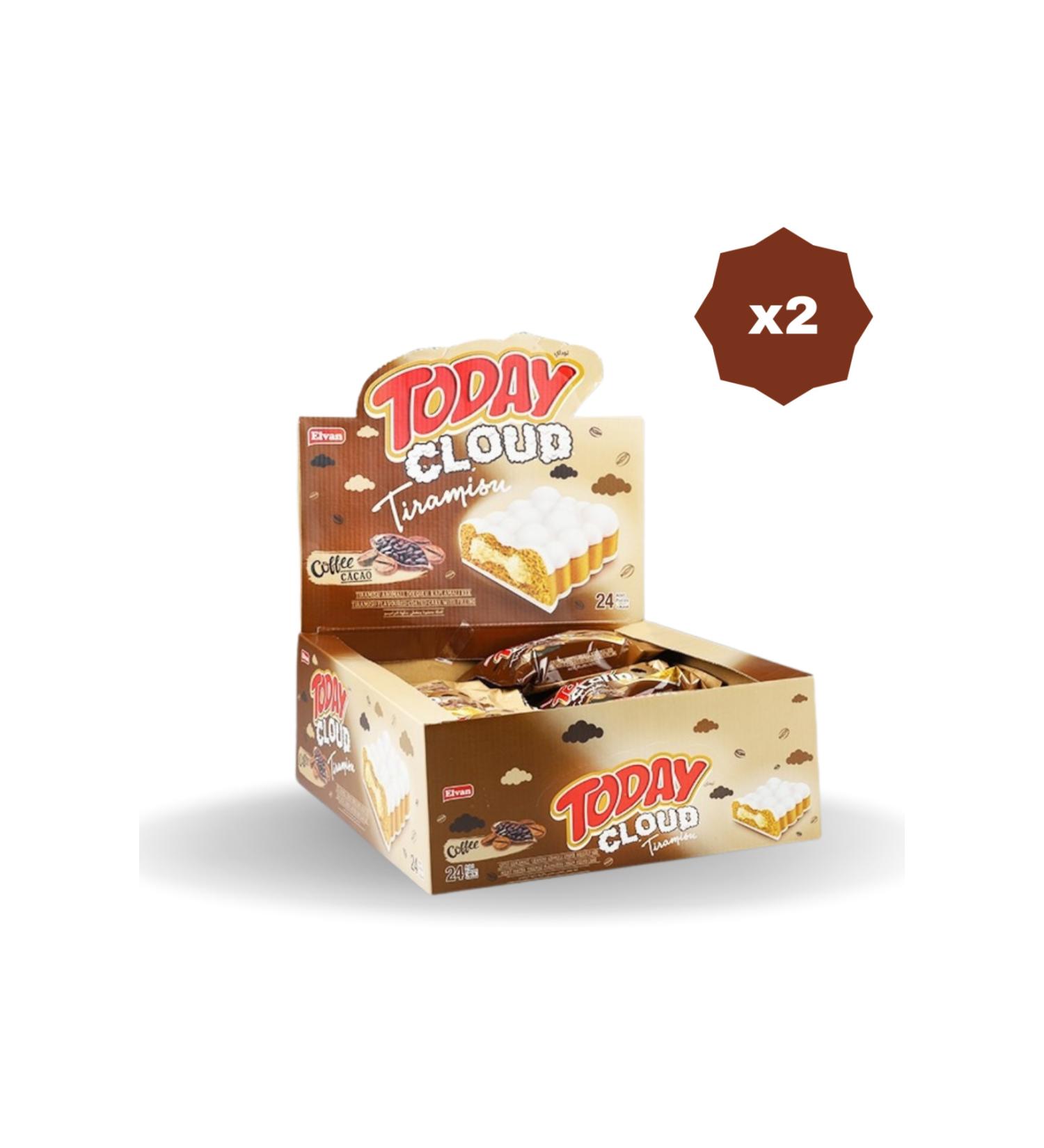 Elvan TODAY CLOUD CAKE TIRAMISULU 40 GR 24 PIECES - (2 PACKS)