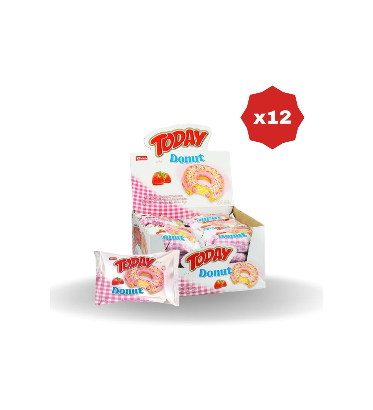 Elvan TODAY DONUT CAKE STRAWBERRY 35 GR 24-12 PACKS