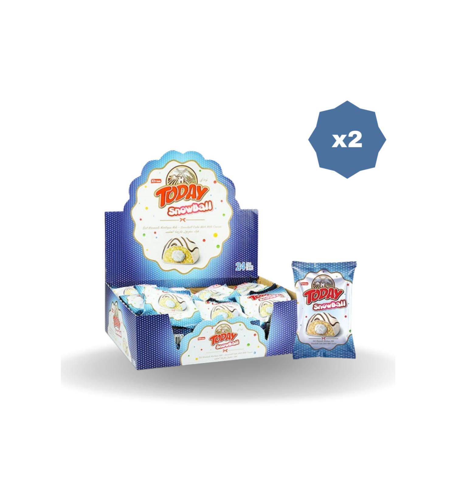 Elvan TODAY SNOWBALL MILK CAKE 35 GR 24 PIECES - (2 PACK)