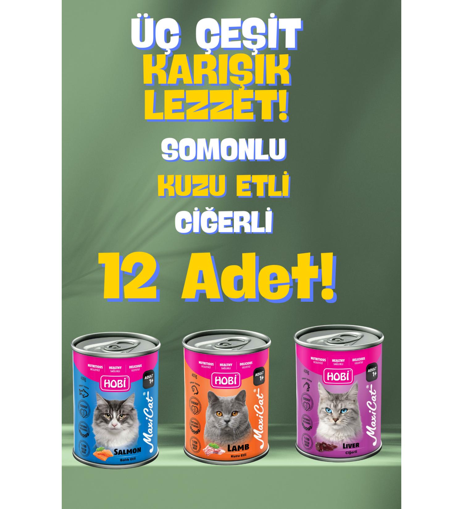 HOB Hobby Maxicat Mixed Cat Canned Food 400 Gr X 12 Pieces