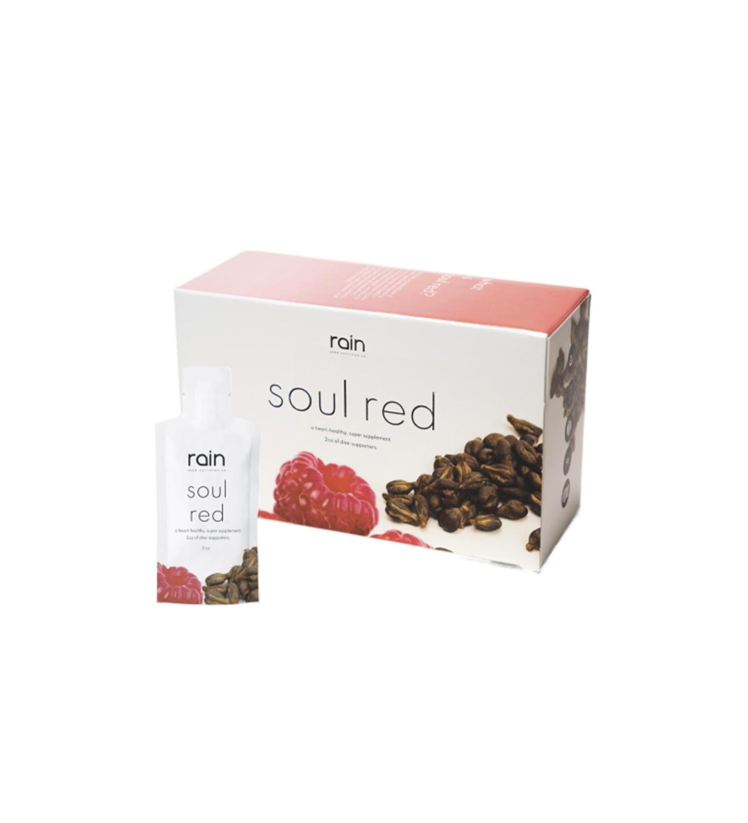 Liquid food supplement containing rain soul red black cumin oil raspberry and resveratrol. 15 sachets. 1 sachet 60ml