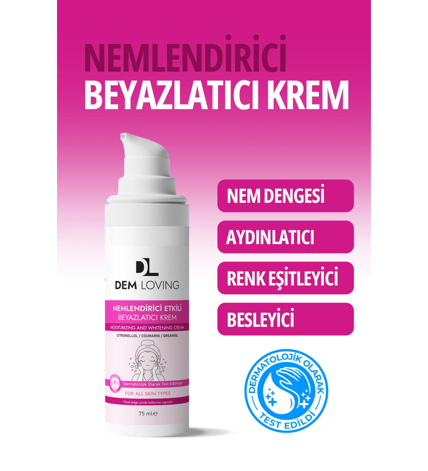 DEM LOVING Skin Whitening MOISTURIZING EFFECT | Brightening Anti-Spot Care Cream 75 ML (VITAMIN C) - Buy Online on GoSupps.com