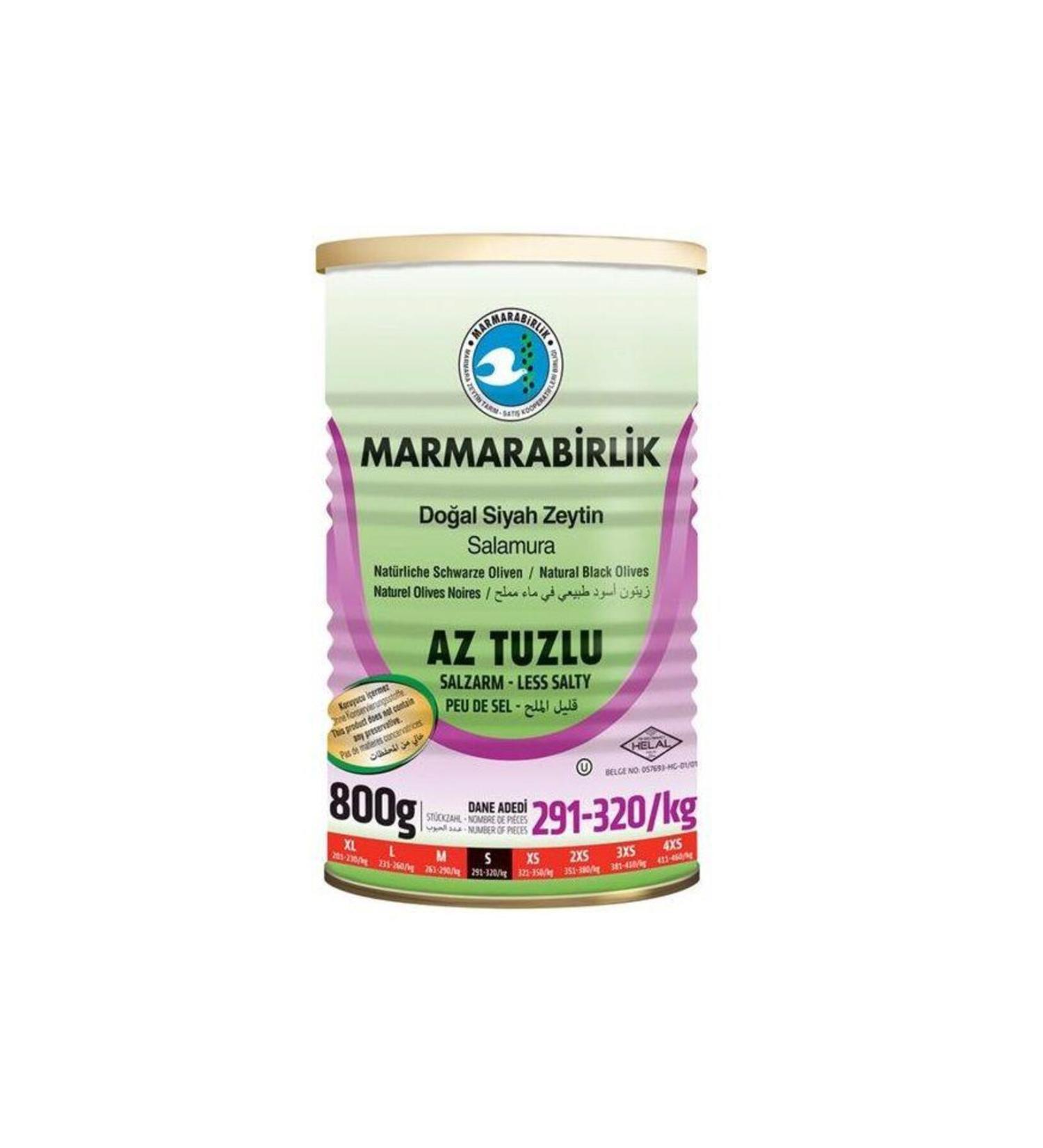 Marmarabirlik Black Olives Less Salty 800 Gr. Tank (2)