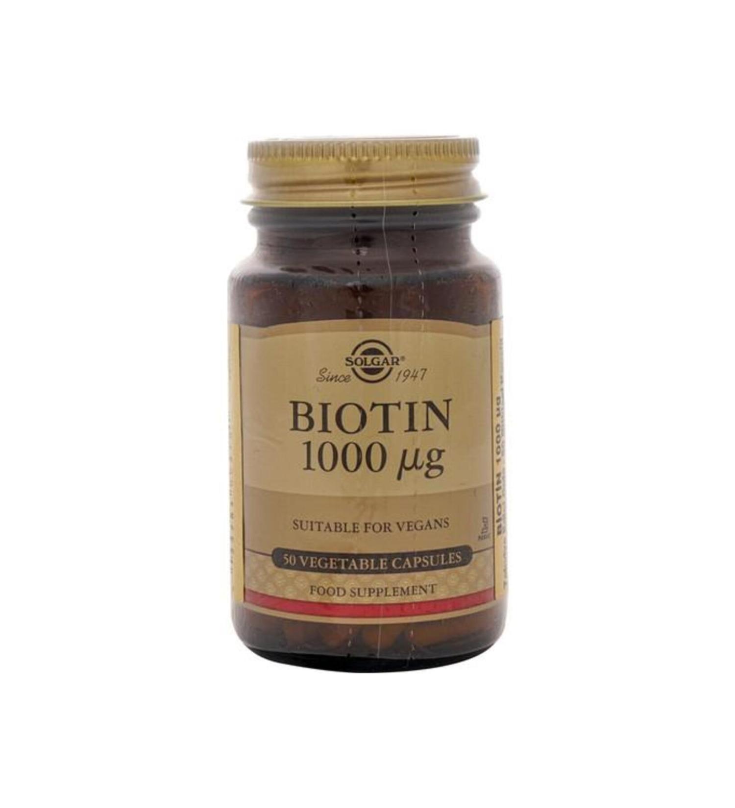 Solgar Biotin 1000 Mcg 50 Capsules - Buy Online on GoSupps.com