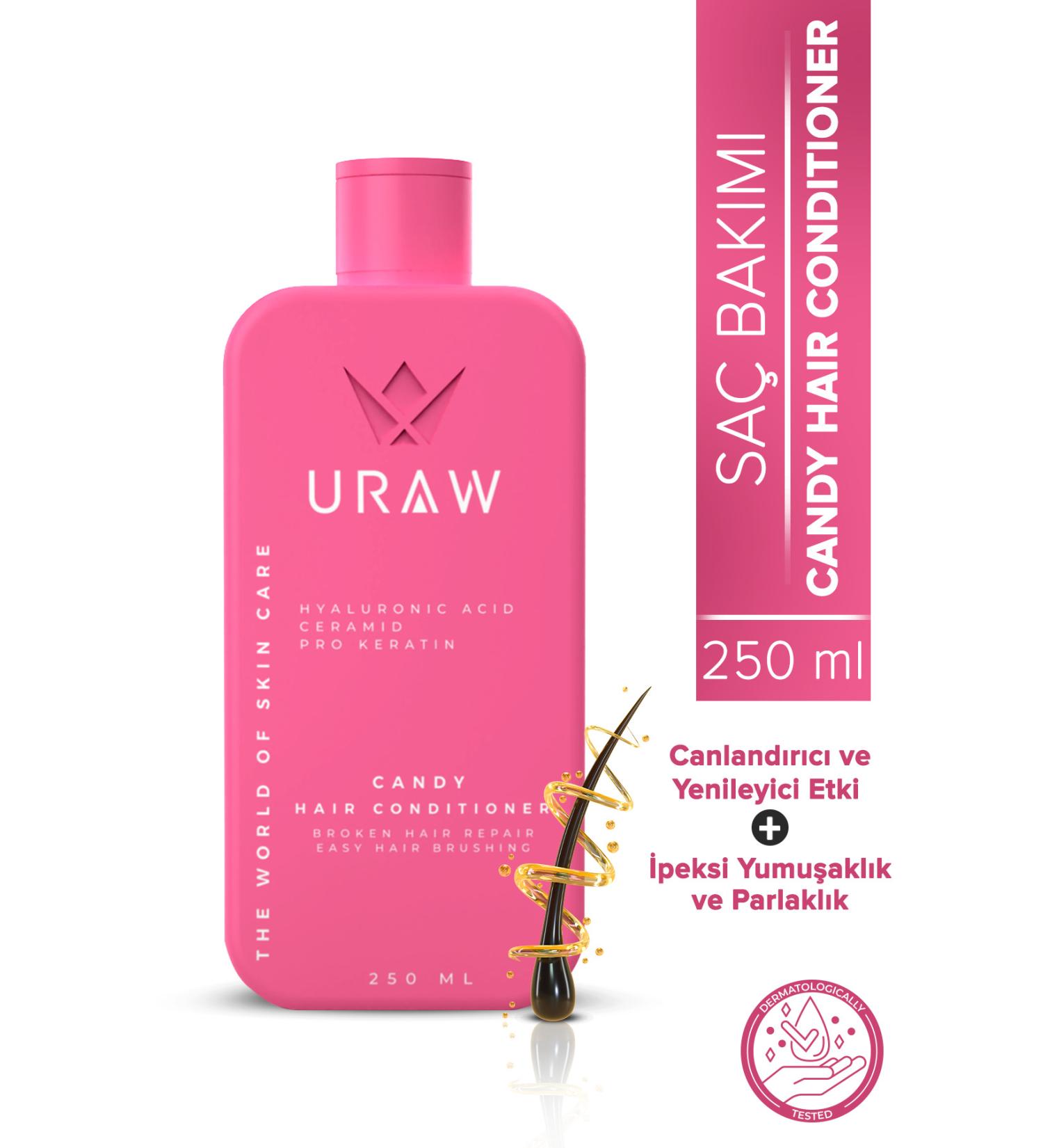 Uraw Candy Hair Conditioner (Natural Nourishing Protective and Moisturizing Hair Care Cream) (250 ML) - Buy Online on GoSupps.com