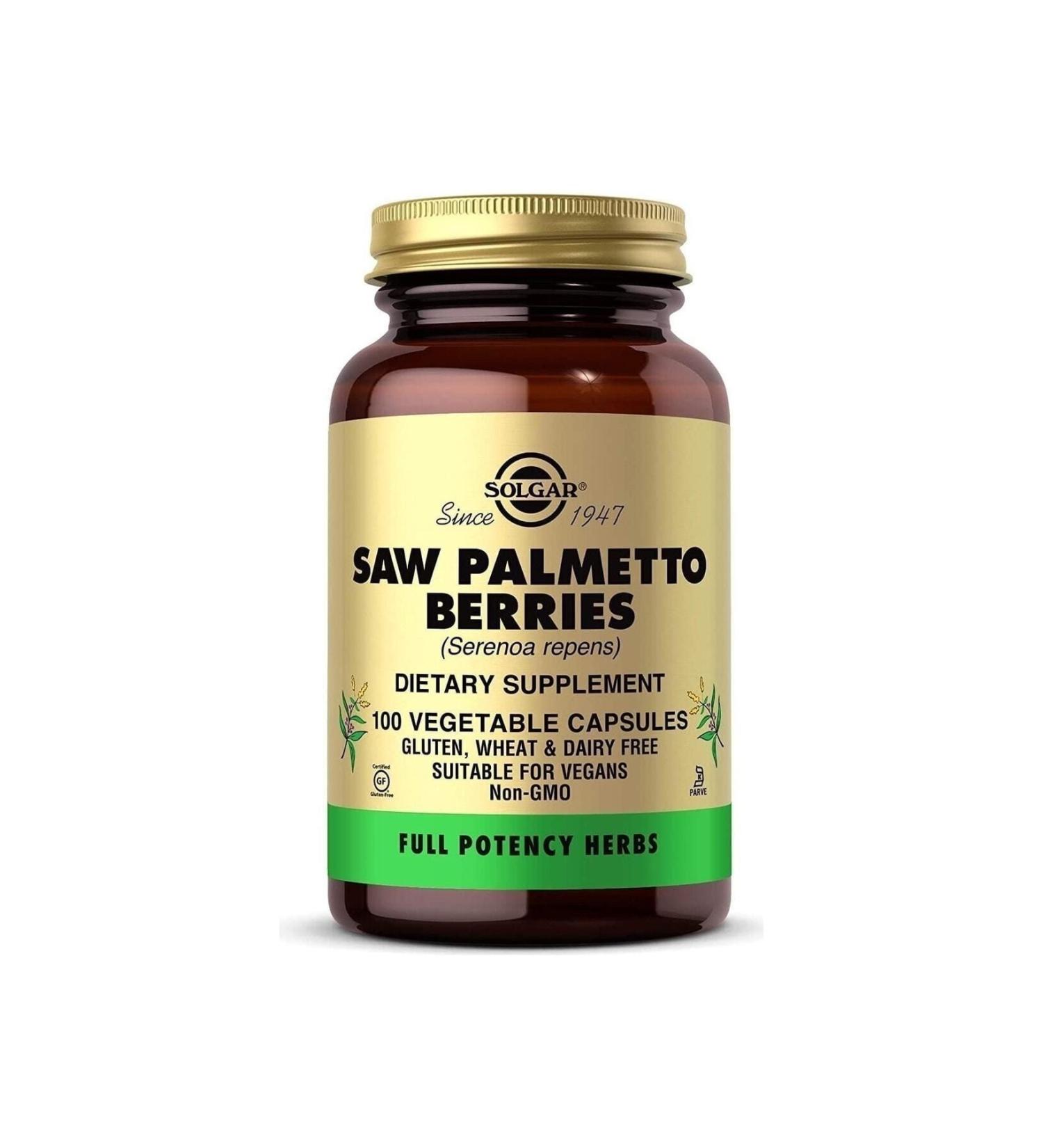 Solgar Saw Palmetto Berries 100 Capsules - Buy Online on GoSupps.com