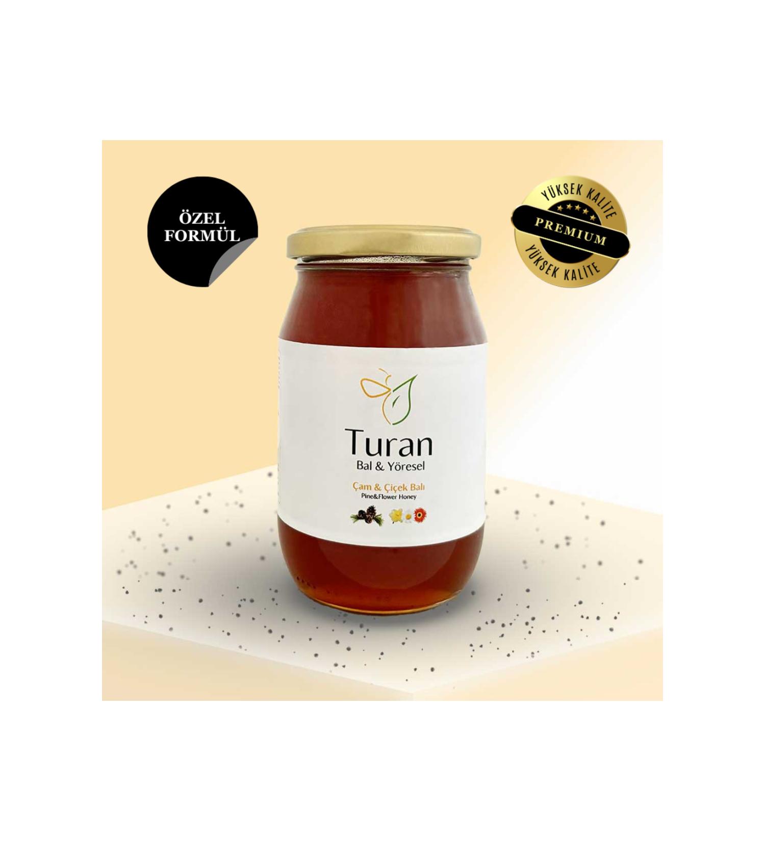 Turan Honey & Local PINE & FLOWER HONEY 450g