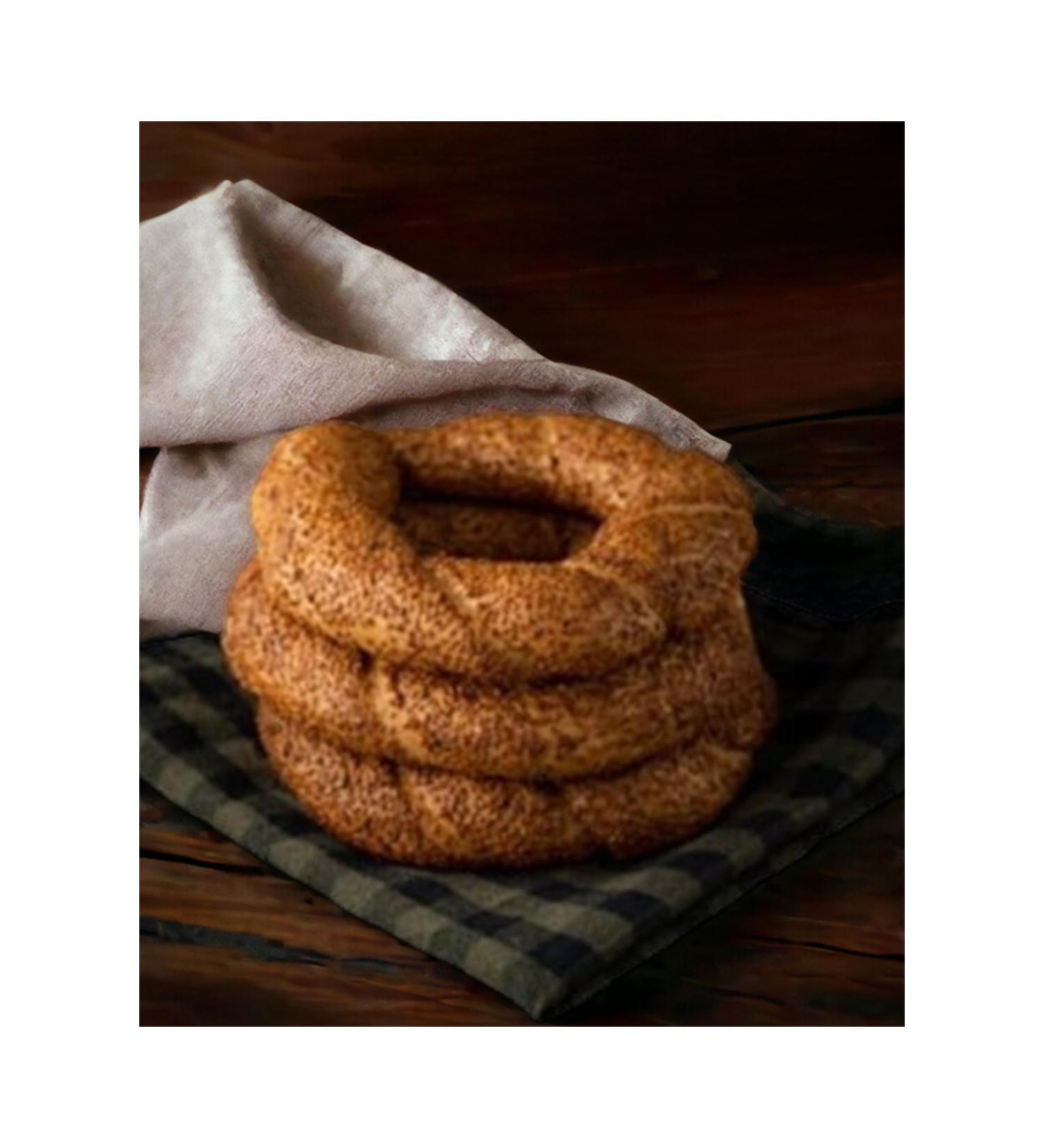 Ekotime Organic Whole Wheat Sunflower Seeds Bagel 3 Pieces Half Baked 300 Gr