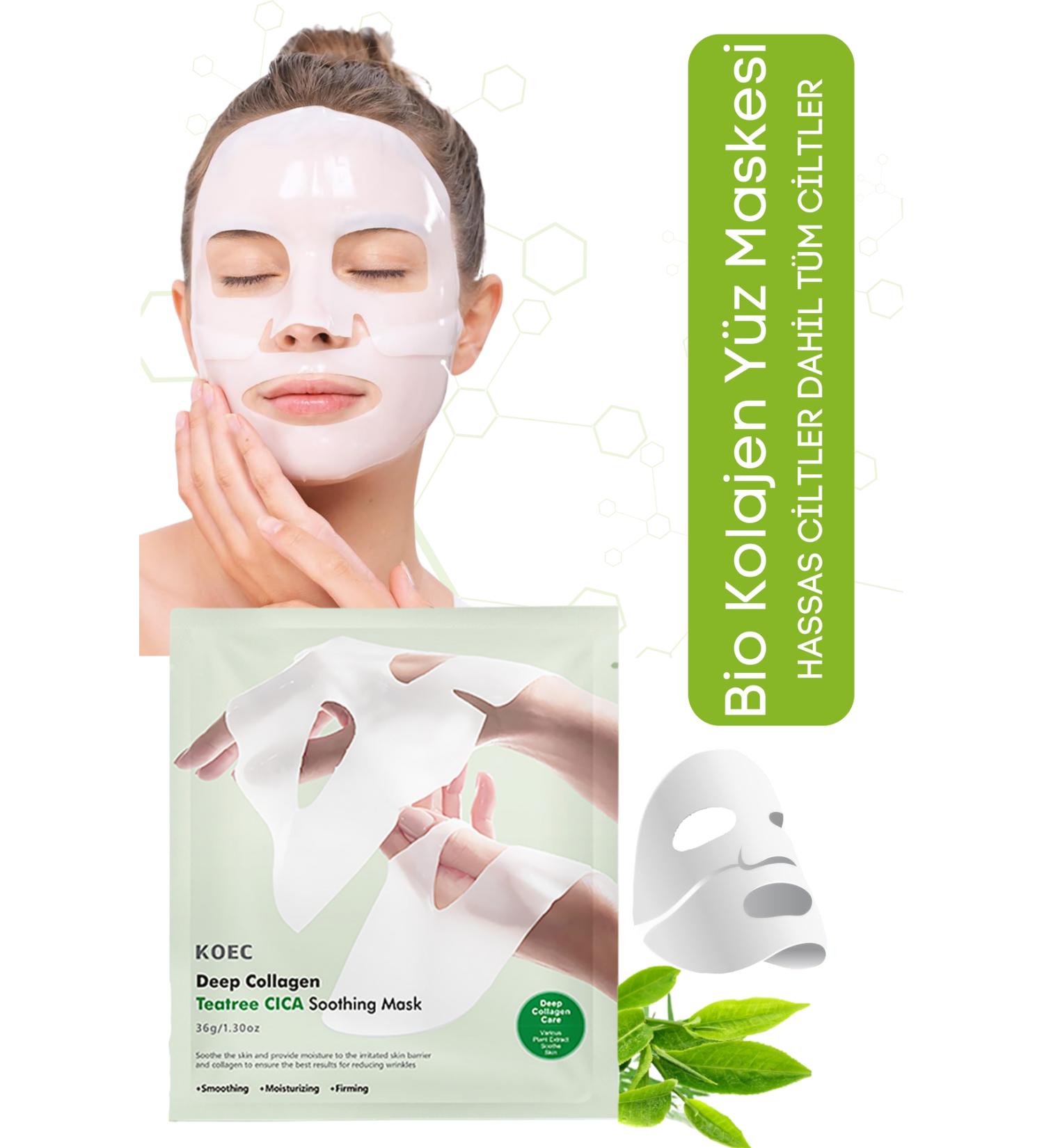 KOEC Bio Collagen Transparent Natural Skin Korean Mask Skin Soothing Anti-Acne - Teatree CICA Soothing - Buy Online on GoSupps.com