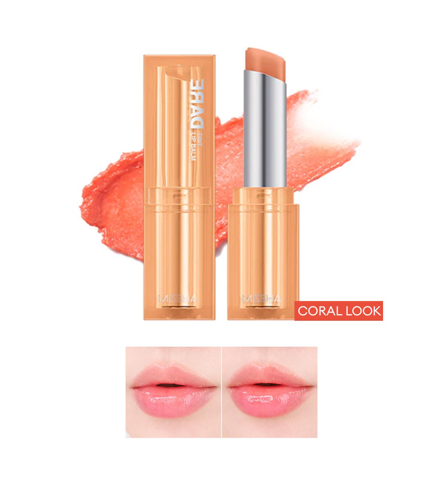 Missha Tinted Lip Balm that Cares for Lips Dare Tint Lip Balm (Coral Look) - Buy Online on GoSupps.com