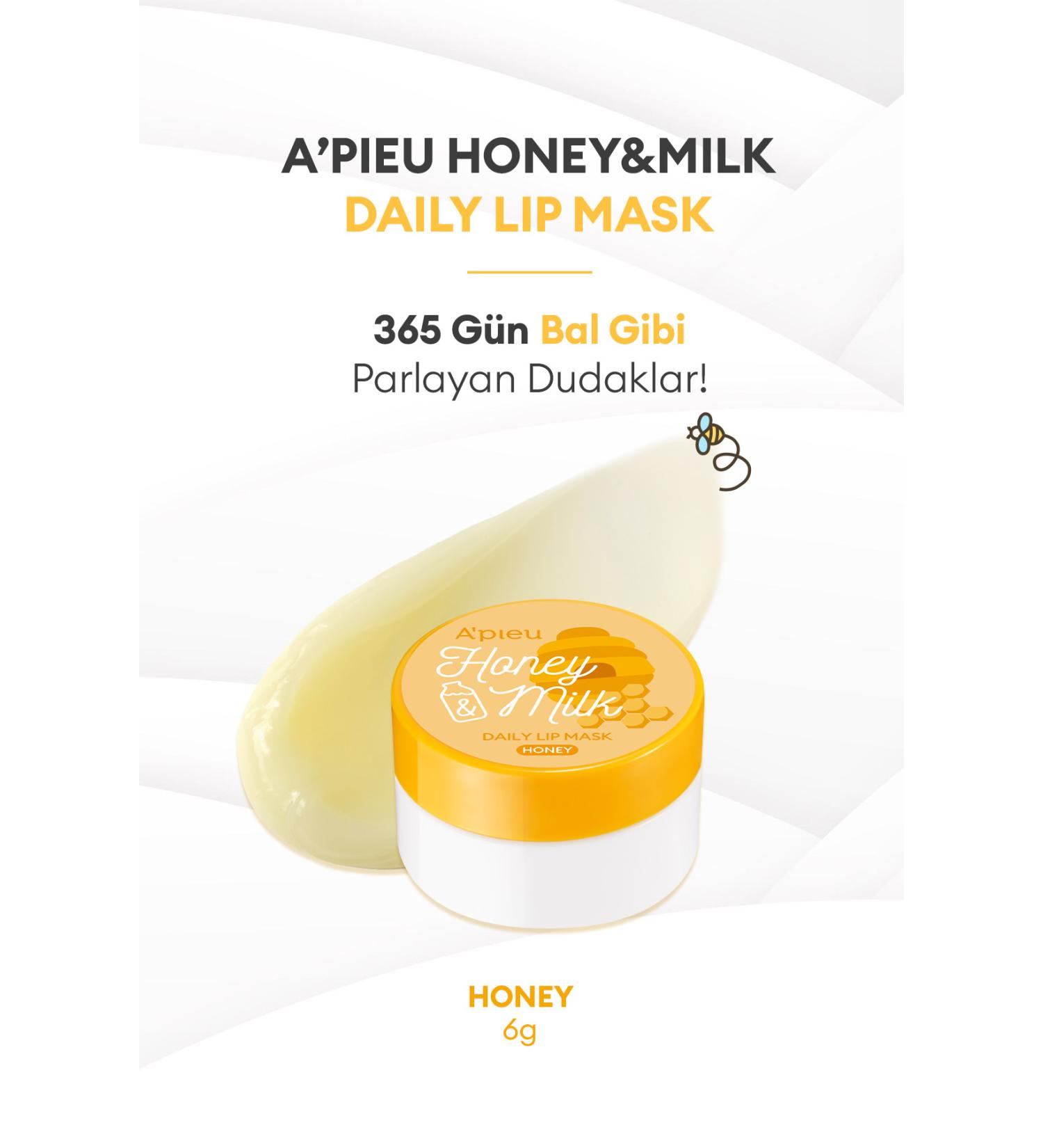 Missha Honey and Milk Nourishing and Moisturizing Lip Mask A'PIEU Honey & Milk Daily Lip Mask (Honey) - Buy Online on GoSupps.com