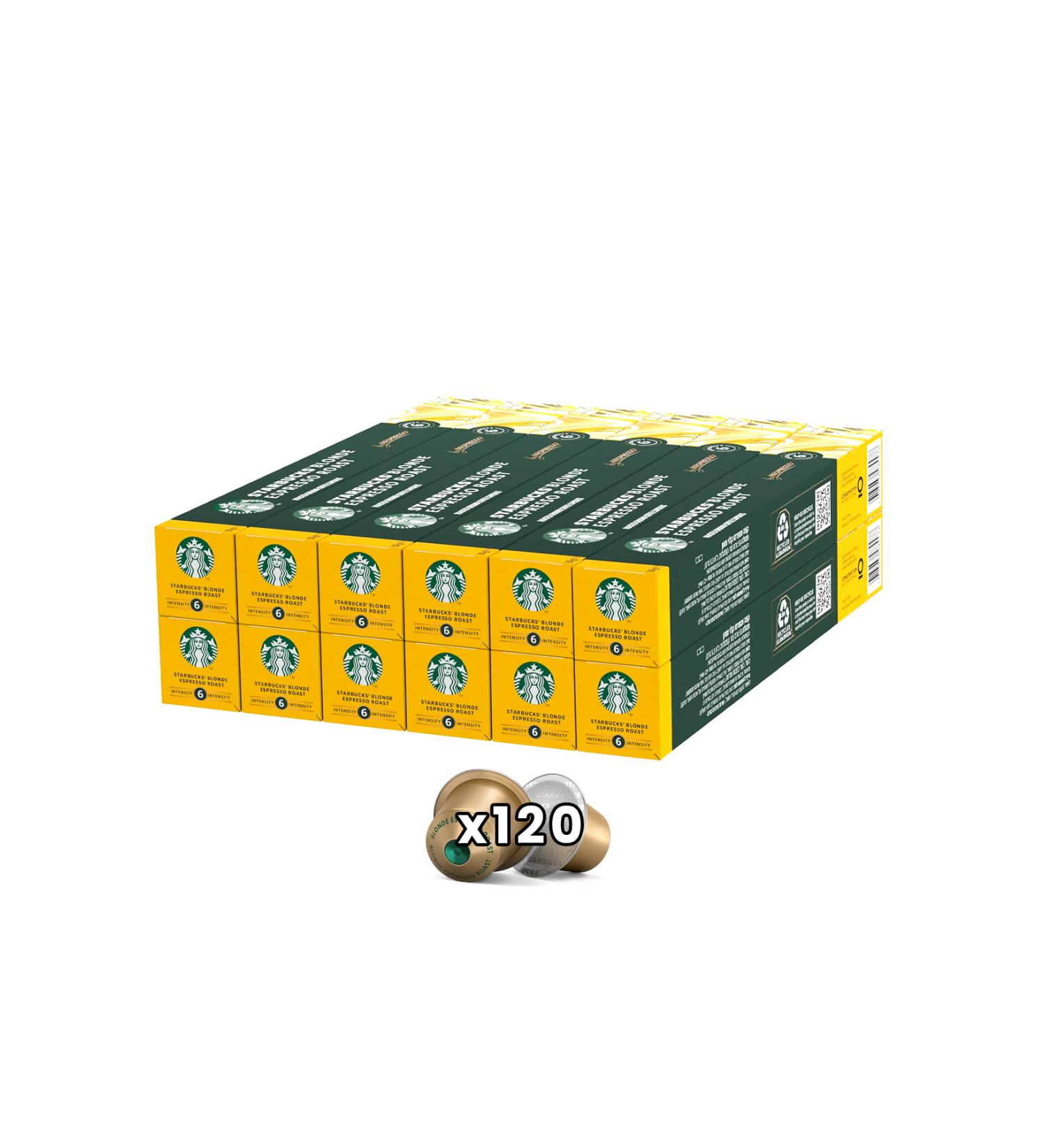 Starbucks Blonde Espresso Capsule Coffee 10 Pack x 12 Pieces Nespresso Compatible - Buy Online on GoSupps.com