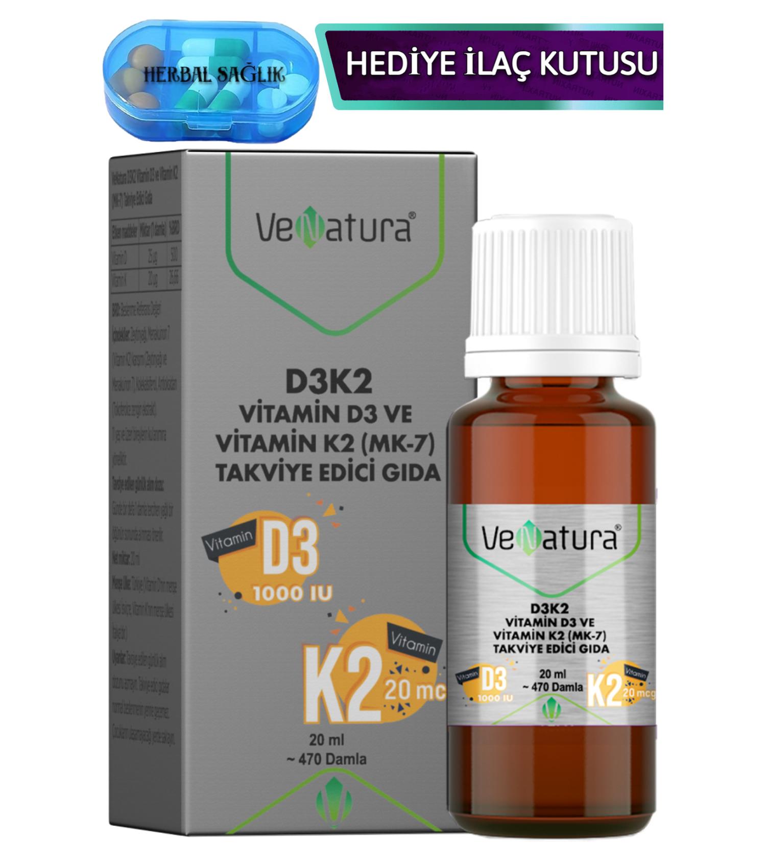 Venatura D3k2 Menaquinon 7 Drops 20 ml