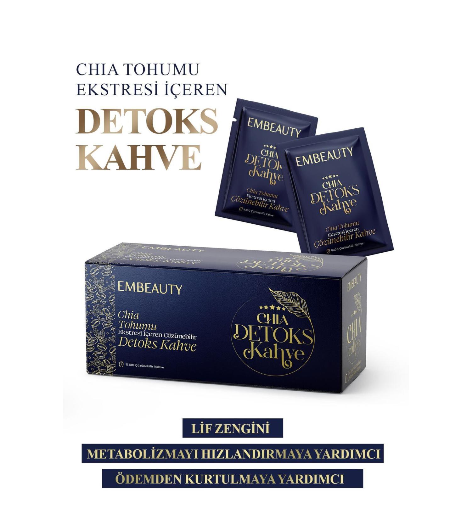 Embeauty Detox Form Coffee with Chia Seeds Helps Lose Weight and Eliminate Edema - Buy Online on GoSupps.com