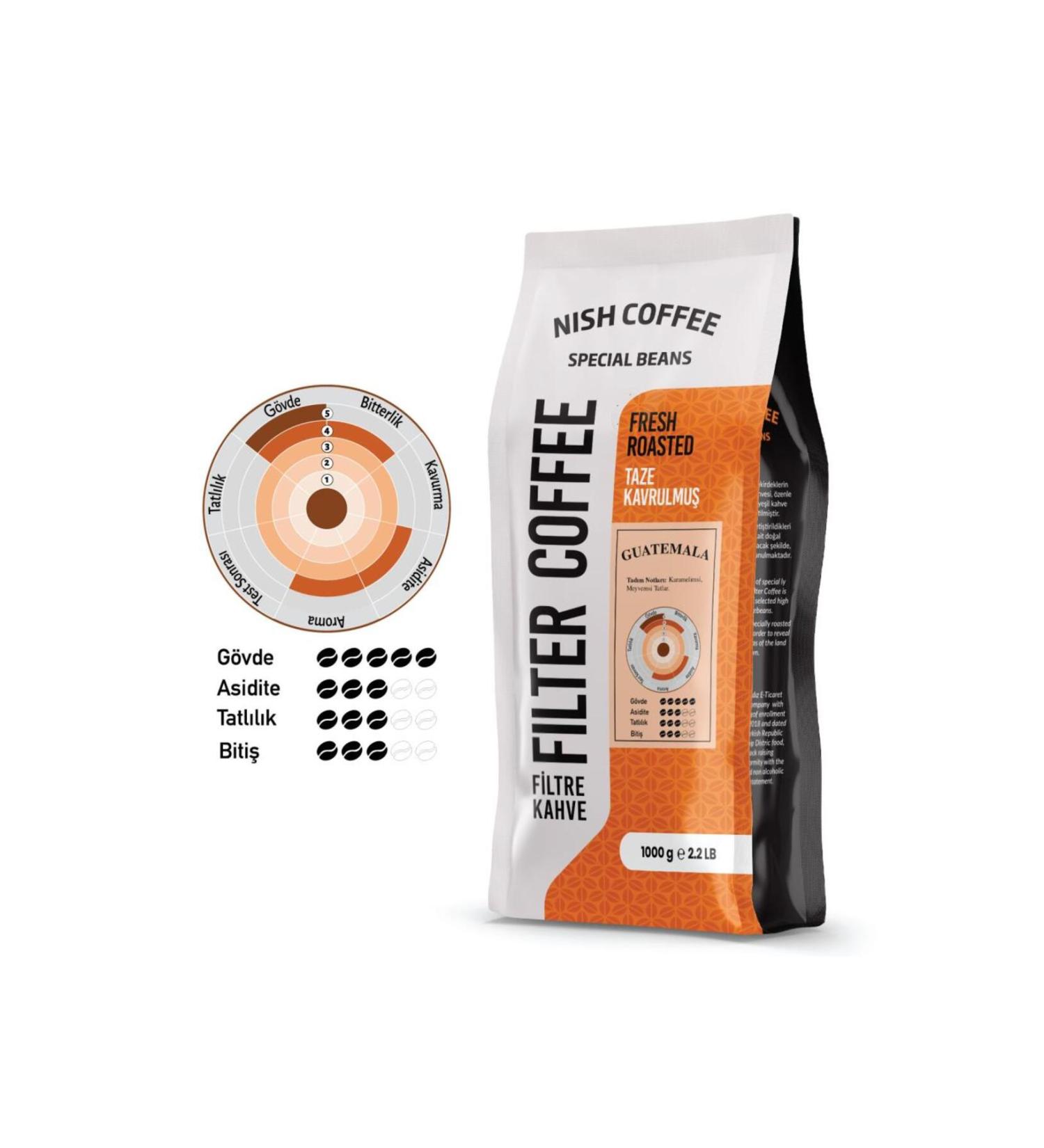 Nish Coffee Nish Filter Coffee Guatemala 1 Kg - Buy Online on GoSupps.com