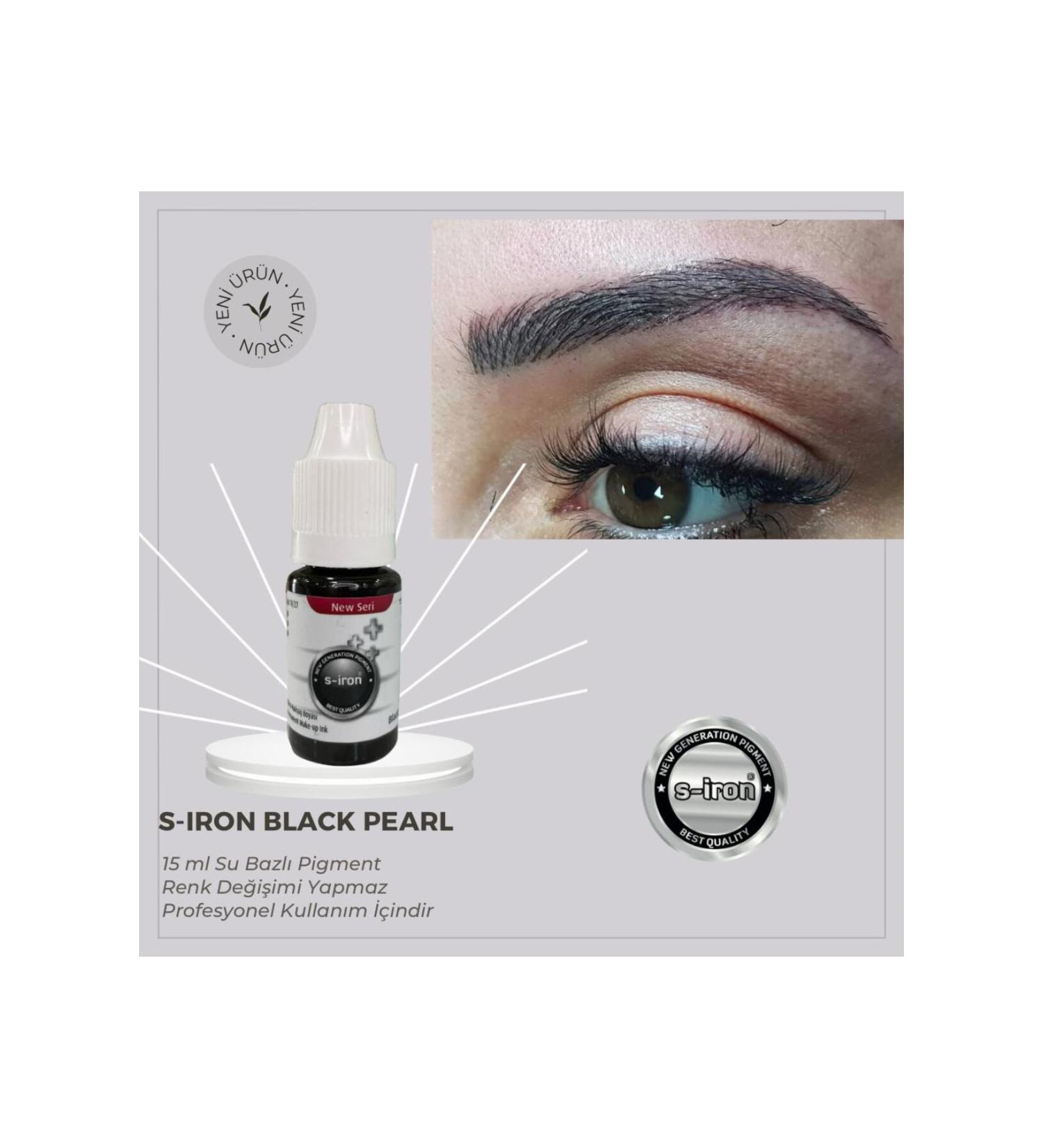 S-IRON COSMETIC Permanent Makeup Paint Black Pearl Black Brown