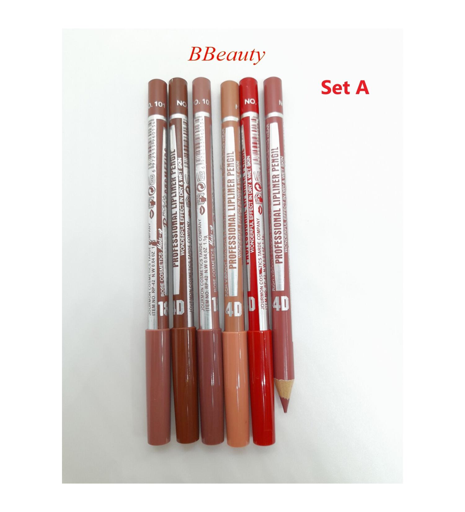 BBeauty 6 'Professional Waterproof Lipliner Pencil Lip Pencil Set