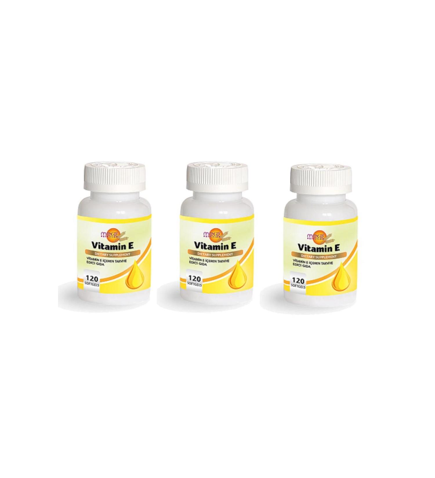 MEKA Nutrition Vitamin E 120 Softgel 3 Boxes