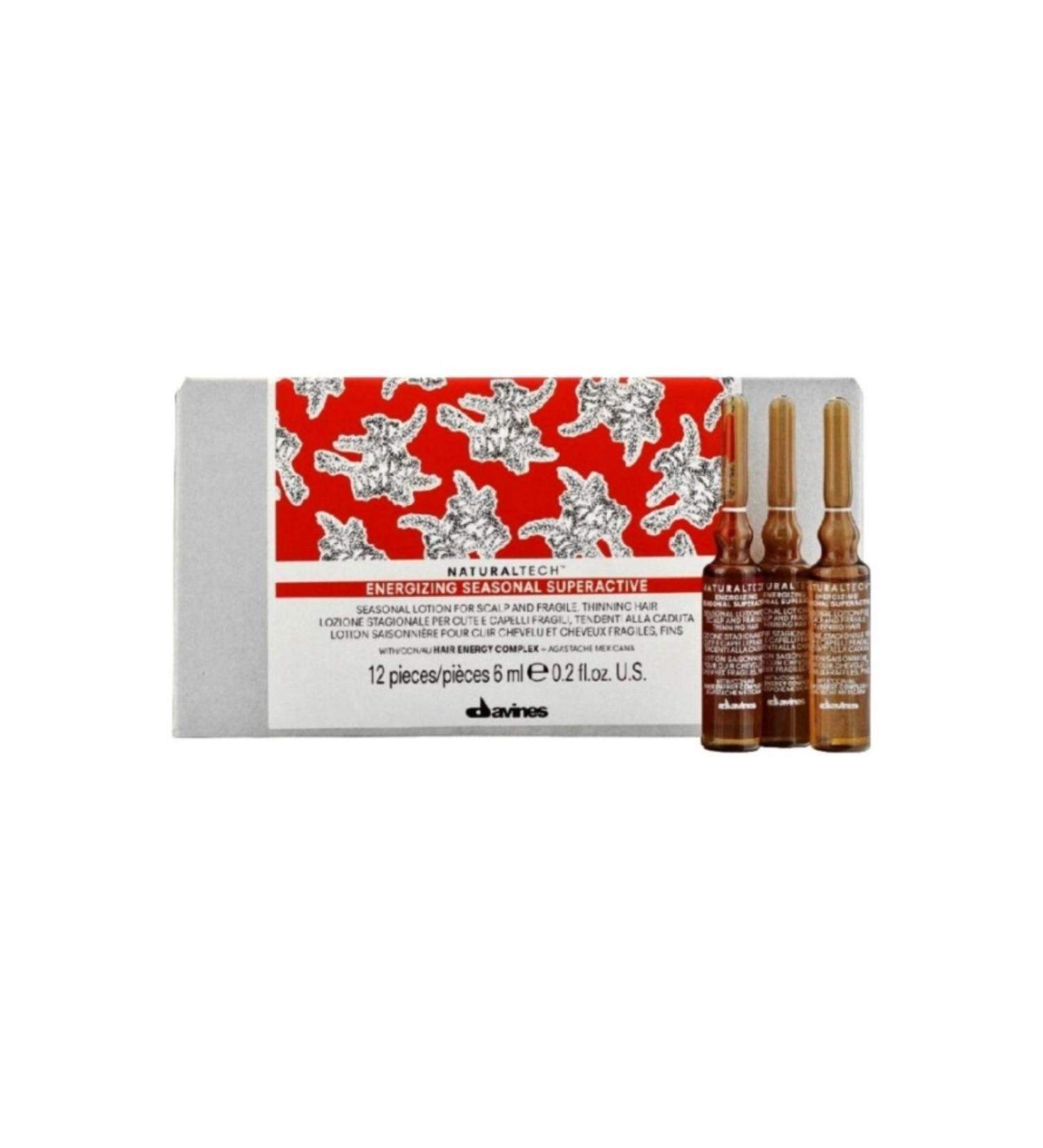 Davines Energizing Seasonal Superactive Ginger Extract Glycerin Lotion (Vegan Friendly) 12x6ml ECBEAUTYBESTQ14